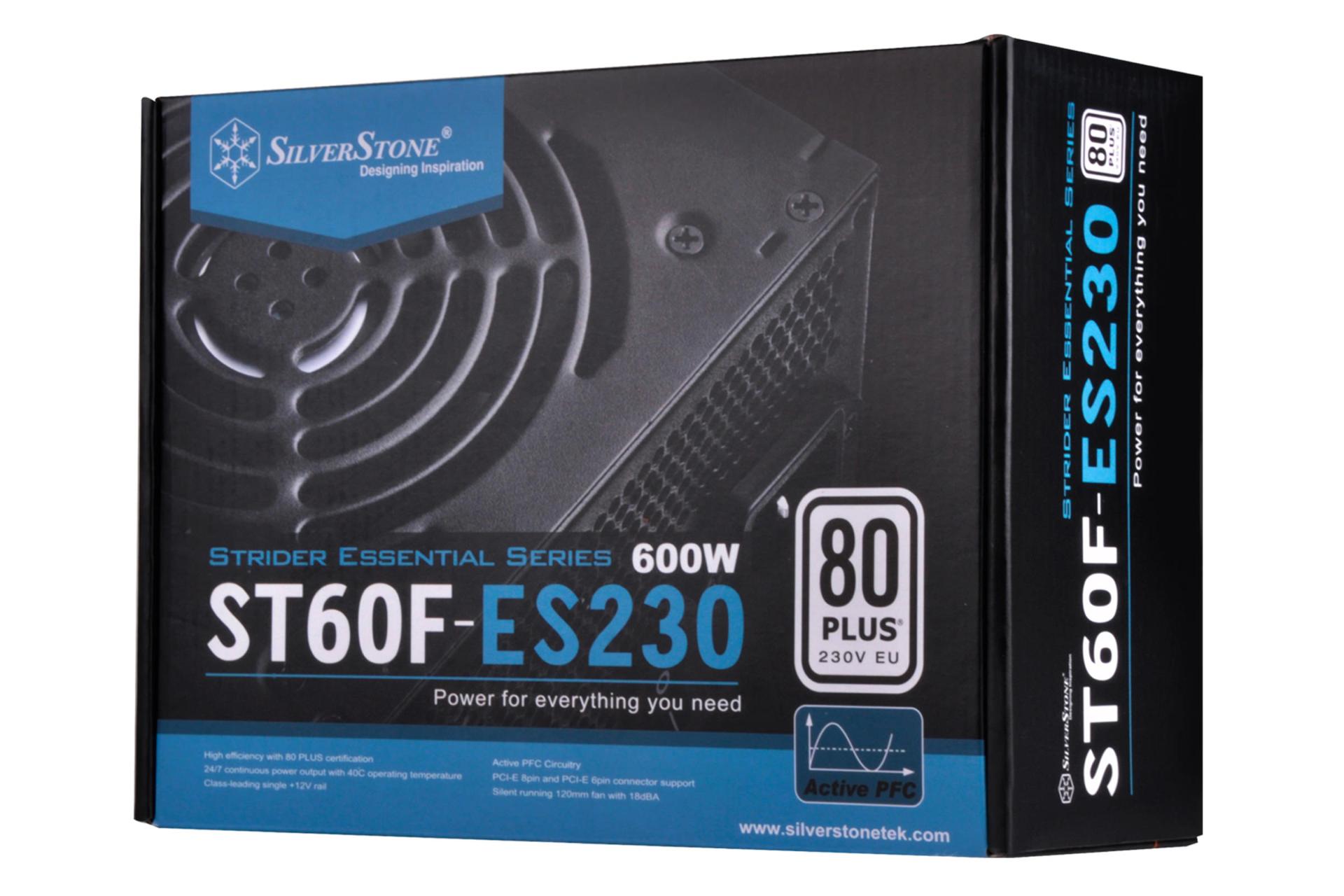 جعبه پاور کامپیوتر سیلور استون ST60F-ES230 با توان 600 وات