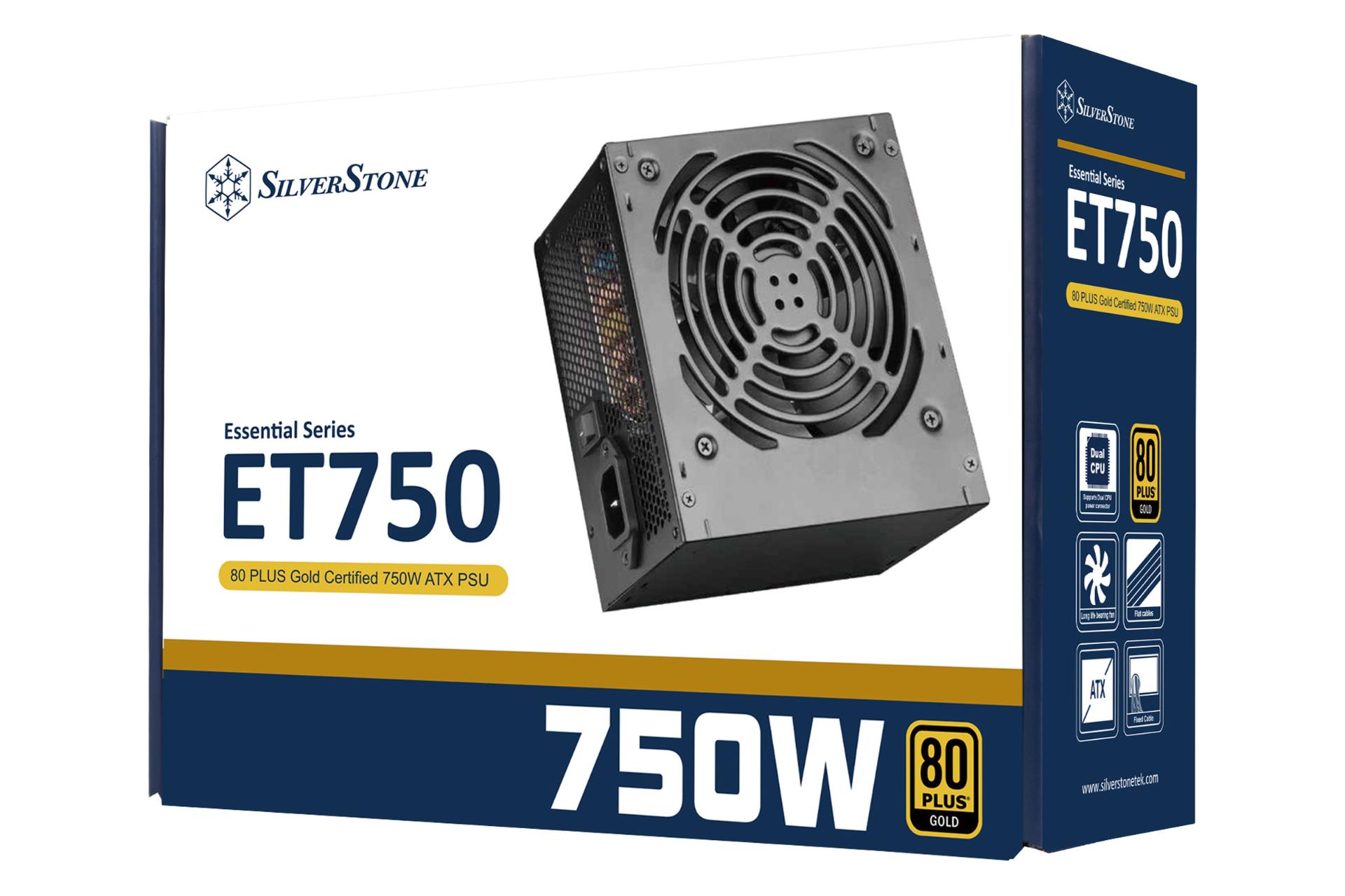 جعبه پاور کامپیوتر سیلور استون ET750-G با توان 750 وات