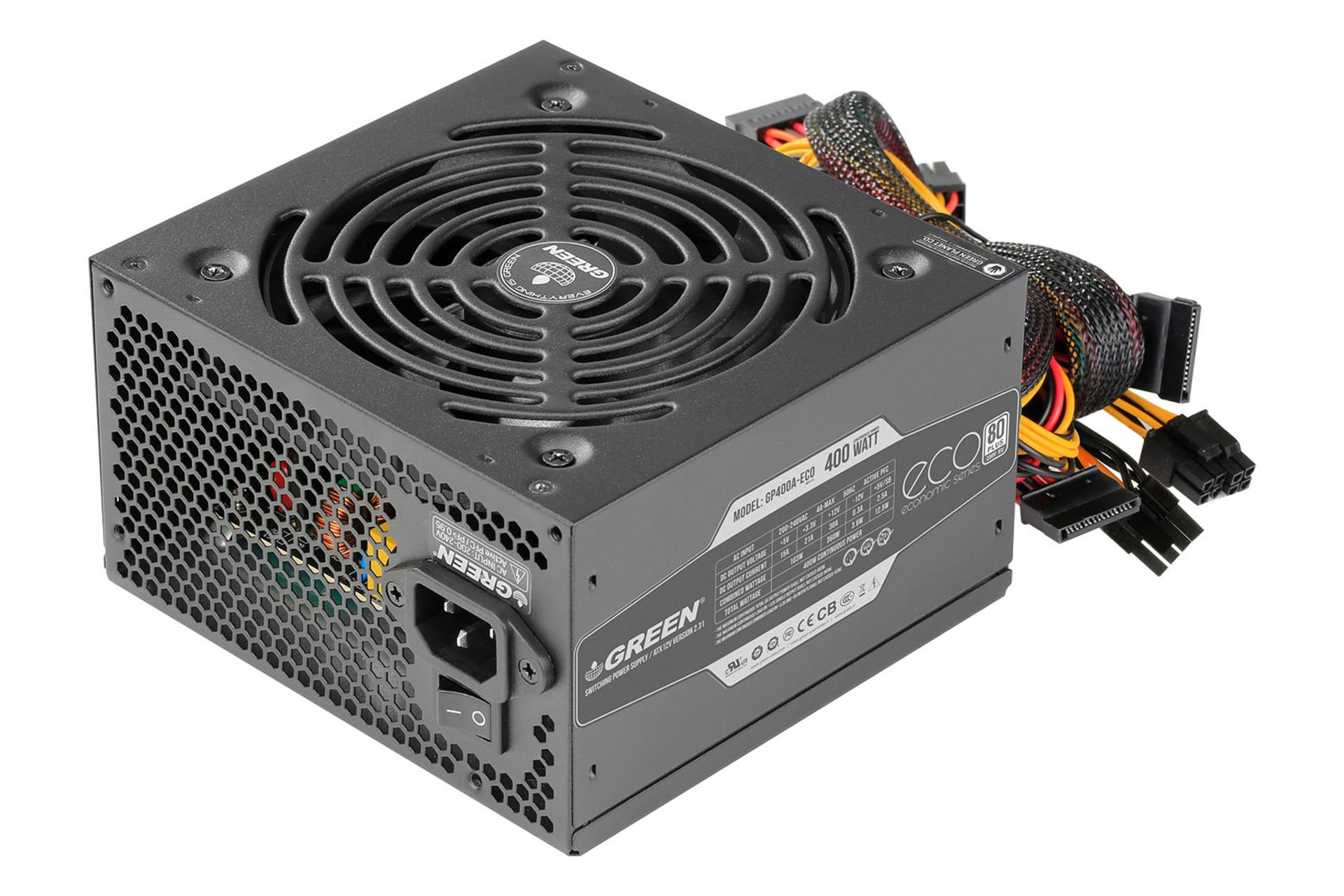 مرجع متخصصين ايران پاور كامپيوتر گرين GP400A-ECO Rev3.1 با توان 400 واتnull