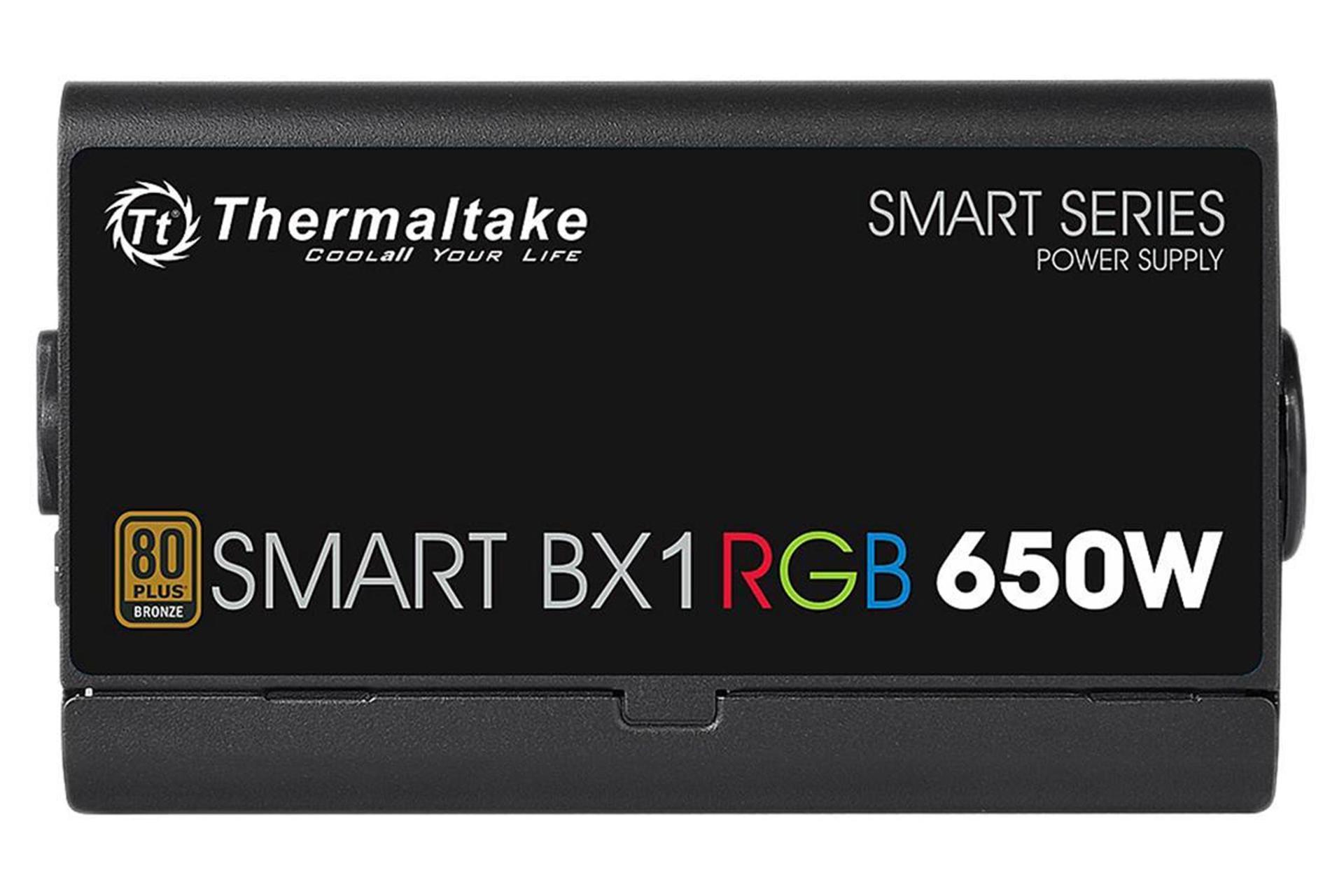 نمای پشت پاور کامپیوتر ترمالتیک Smart BX1 RGB با توان 650 وات