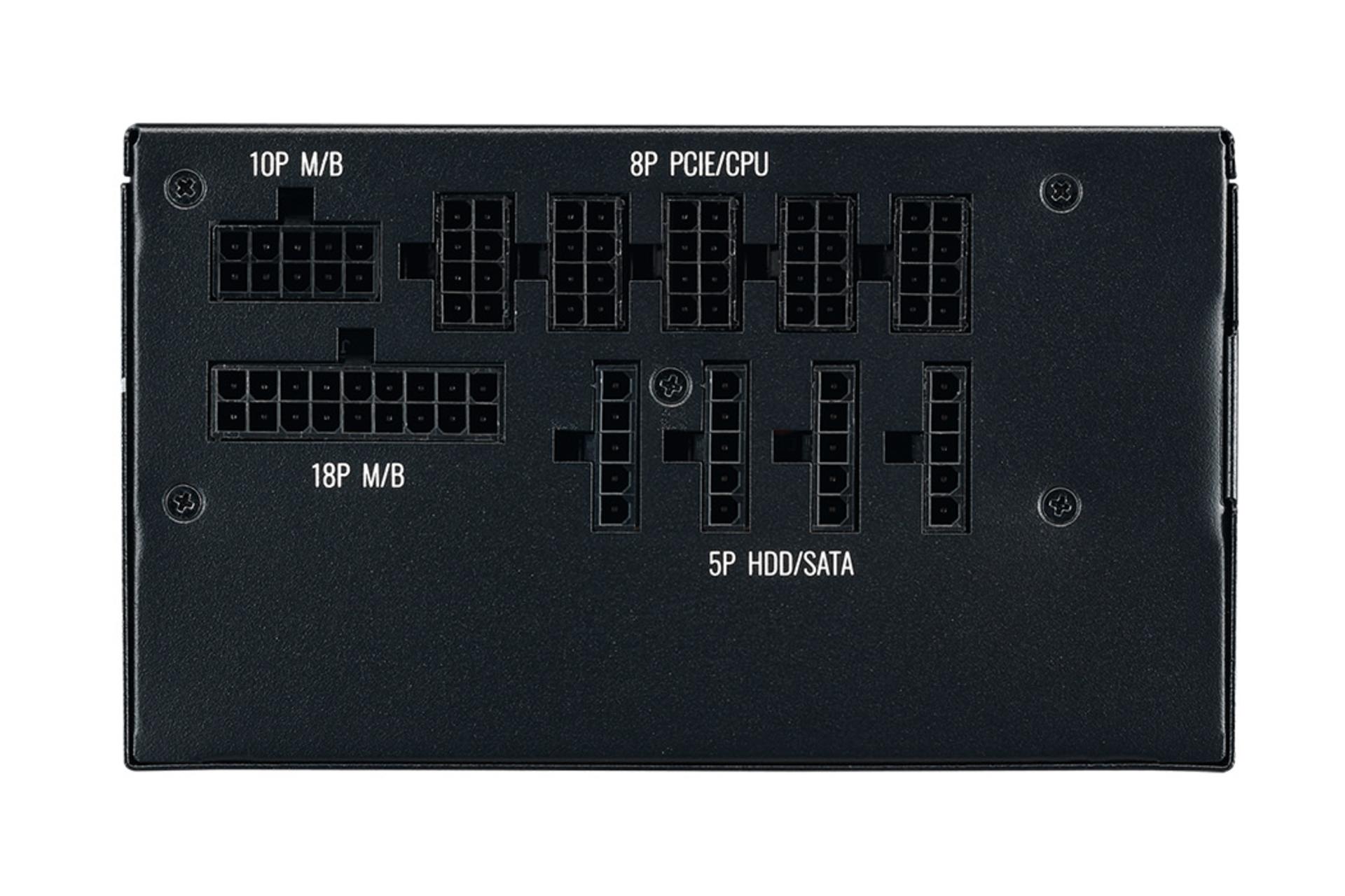 پاور کامپیوتر کولر مستر MWE Gold 750 V2 Full Modular با توان 750 وات اتصالات