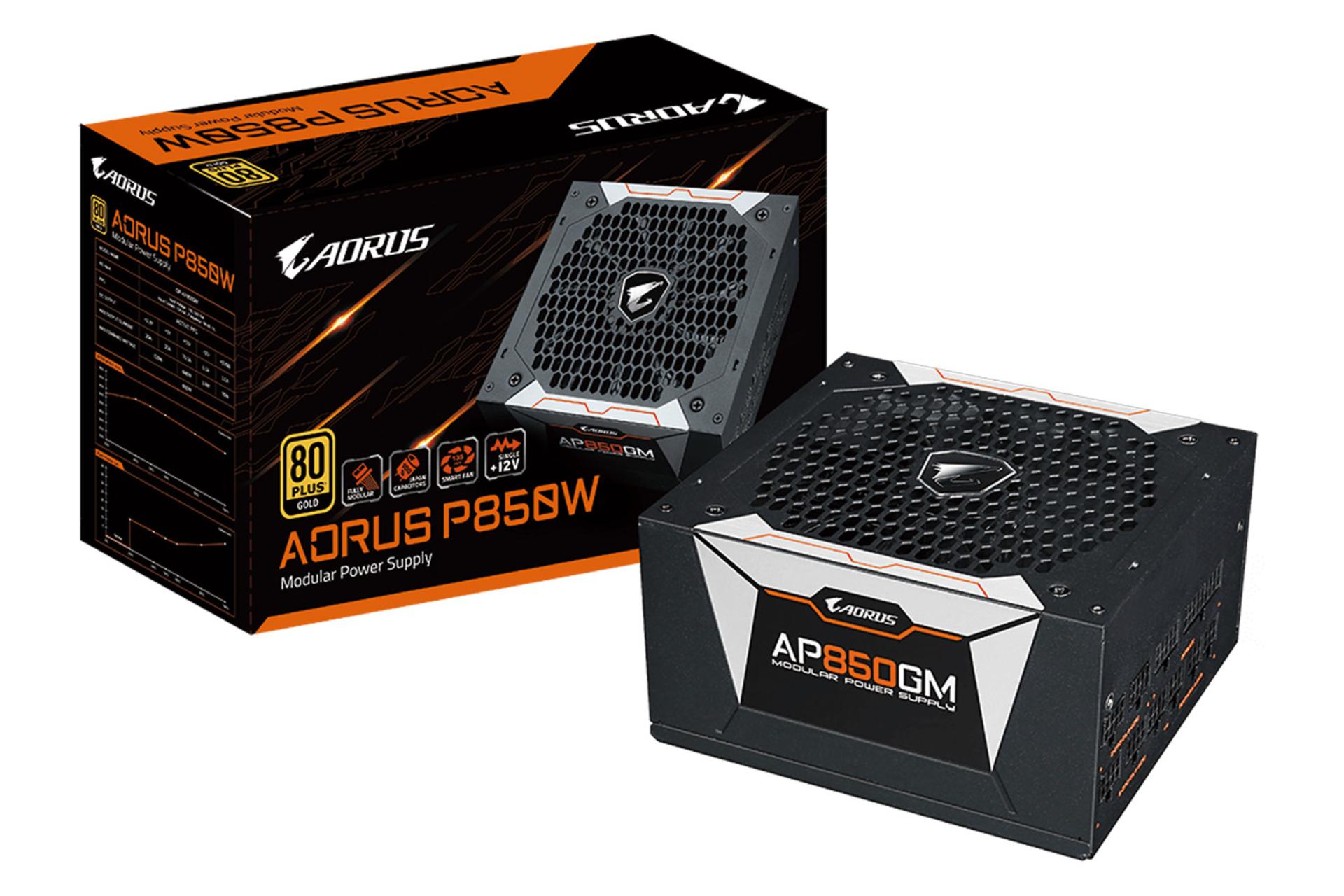 جعبه پاور کامپیوتر گیگابایت AORUS P750G با توان 750 وات