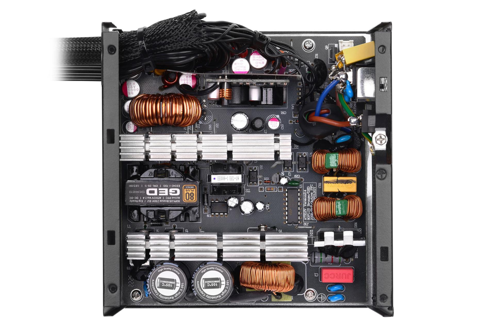پاور کامپیوتر گرین GREEN GP800A-GED با توان 800 وات نمای داخل