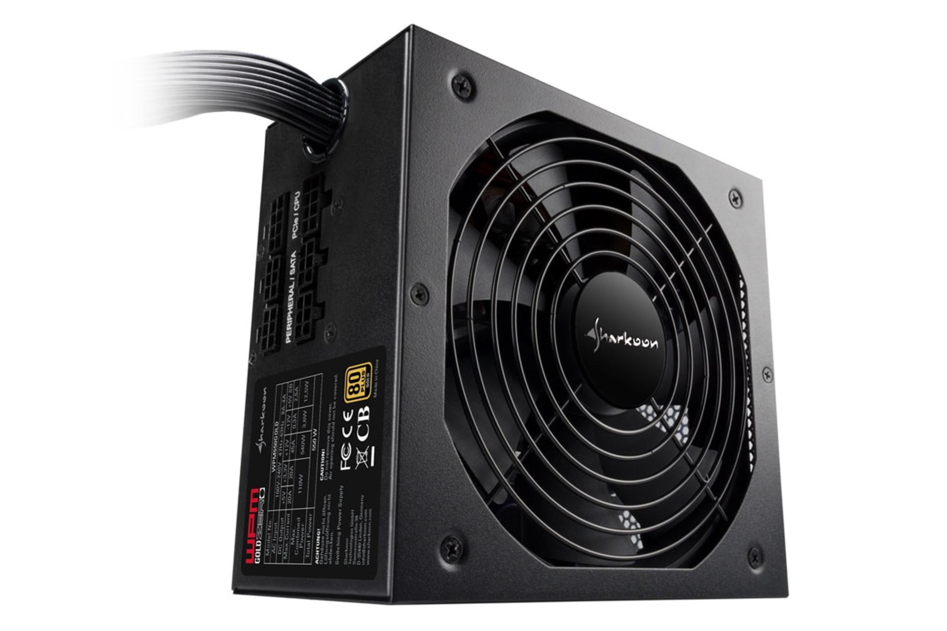 نمای ایستاده پاور کامپیوتر شارکن WPM Gold ZERO با توان 750 وات