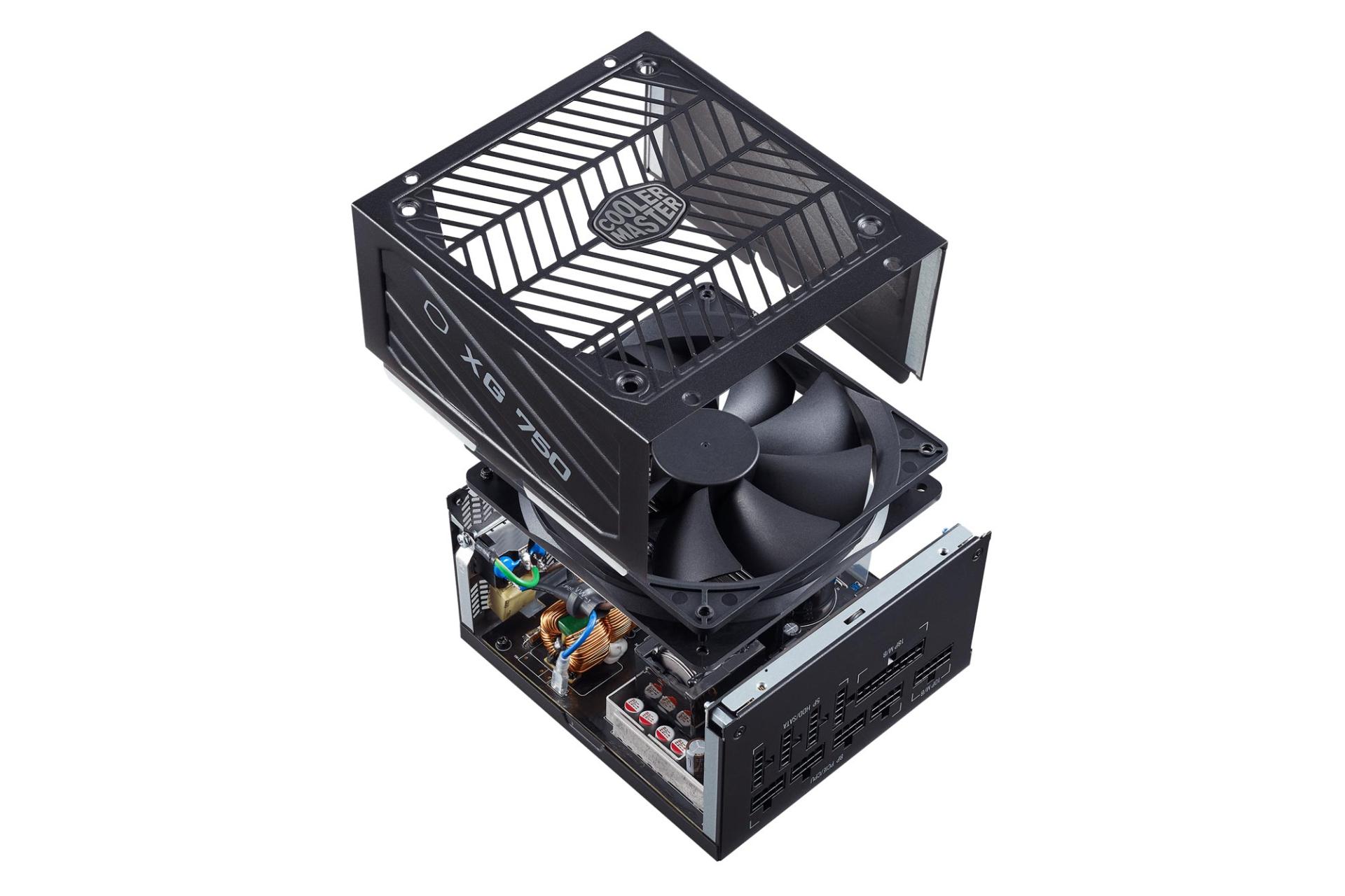 پاور کامپیوتر کولر مستر Cooler Master XG750 Platinum با توان 750 وات نمای داخل