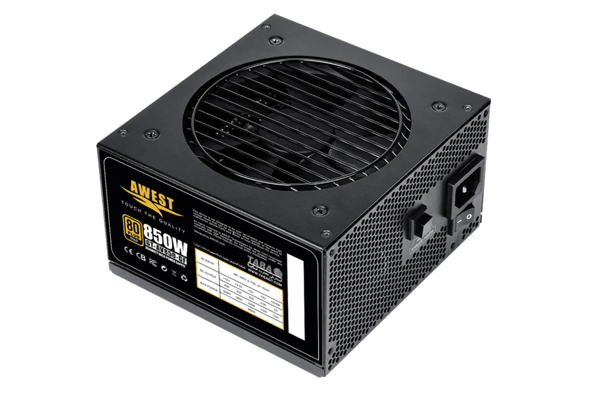 مرجع متخصصين ايران پاور ابعاد كامپيوتر اوست Awest AV850-GF با توان 850 وات
