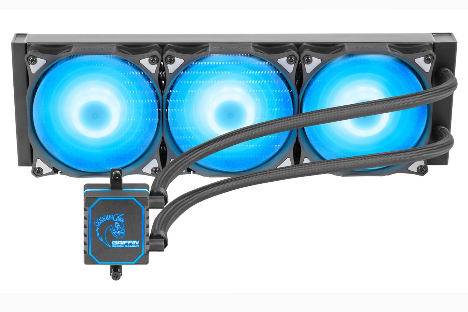 خنک کننده مایع گرین GLACIER 360 ARGB با نورپردازی آبی