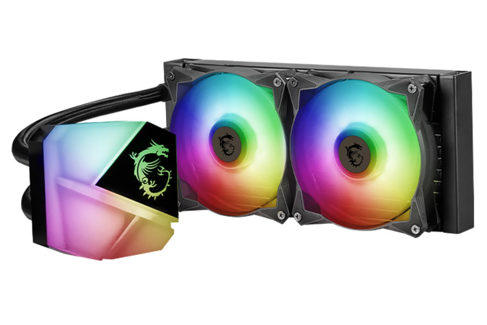 نمای راست خنک کننده مایع ام اس آی MAG CORELIQUID C240