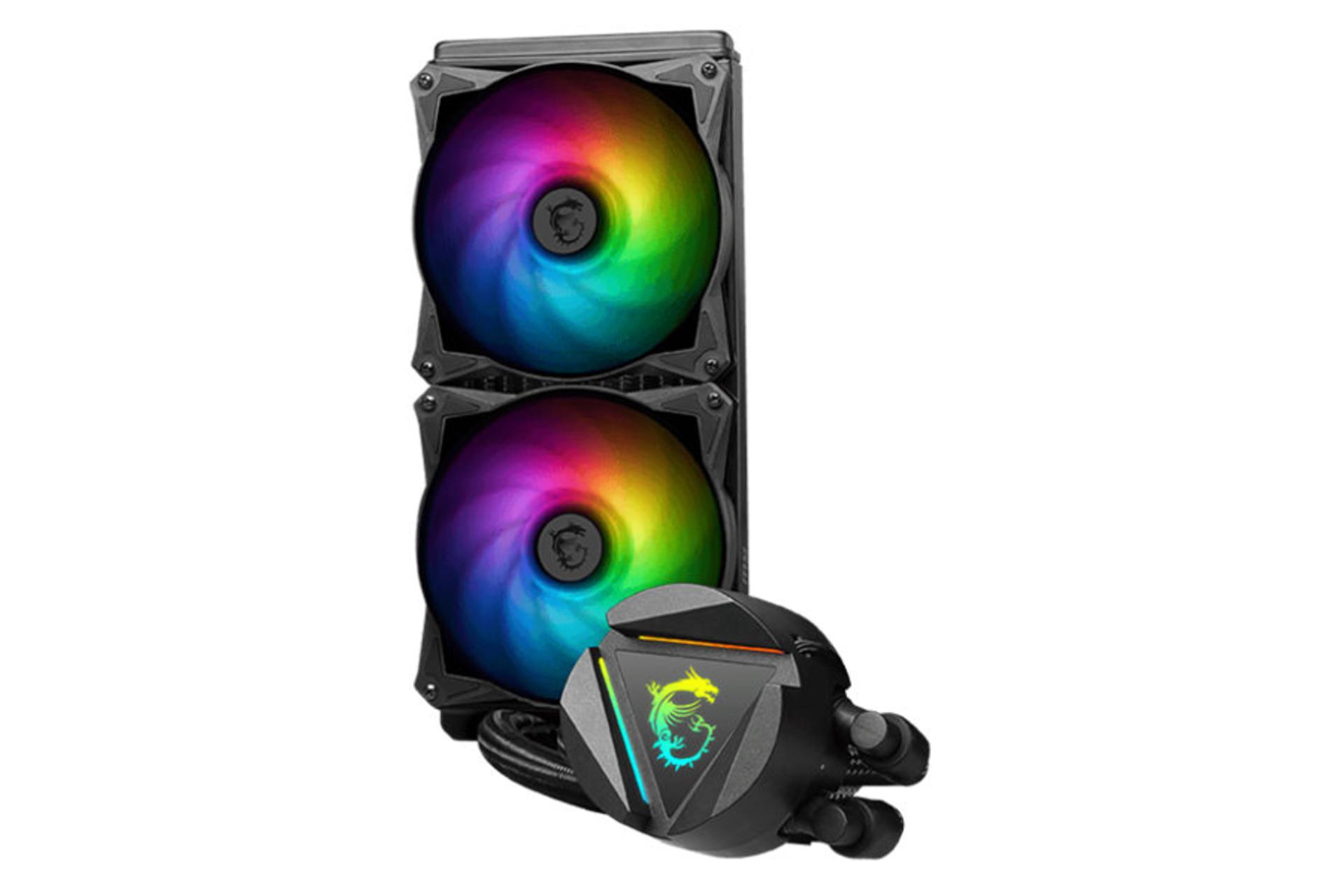 نک کننده مایع ام اس آی MAG CORELIQUID 240R V2 در حالت عمودی