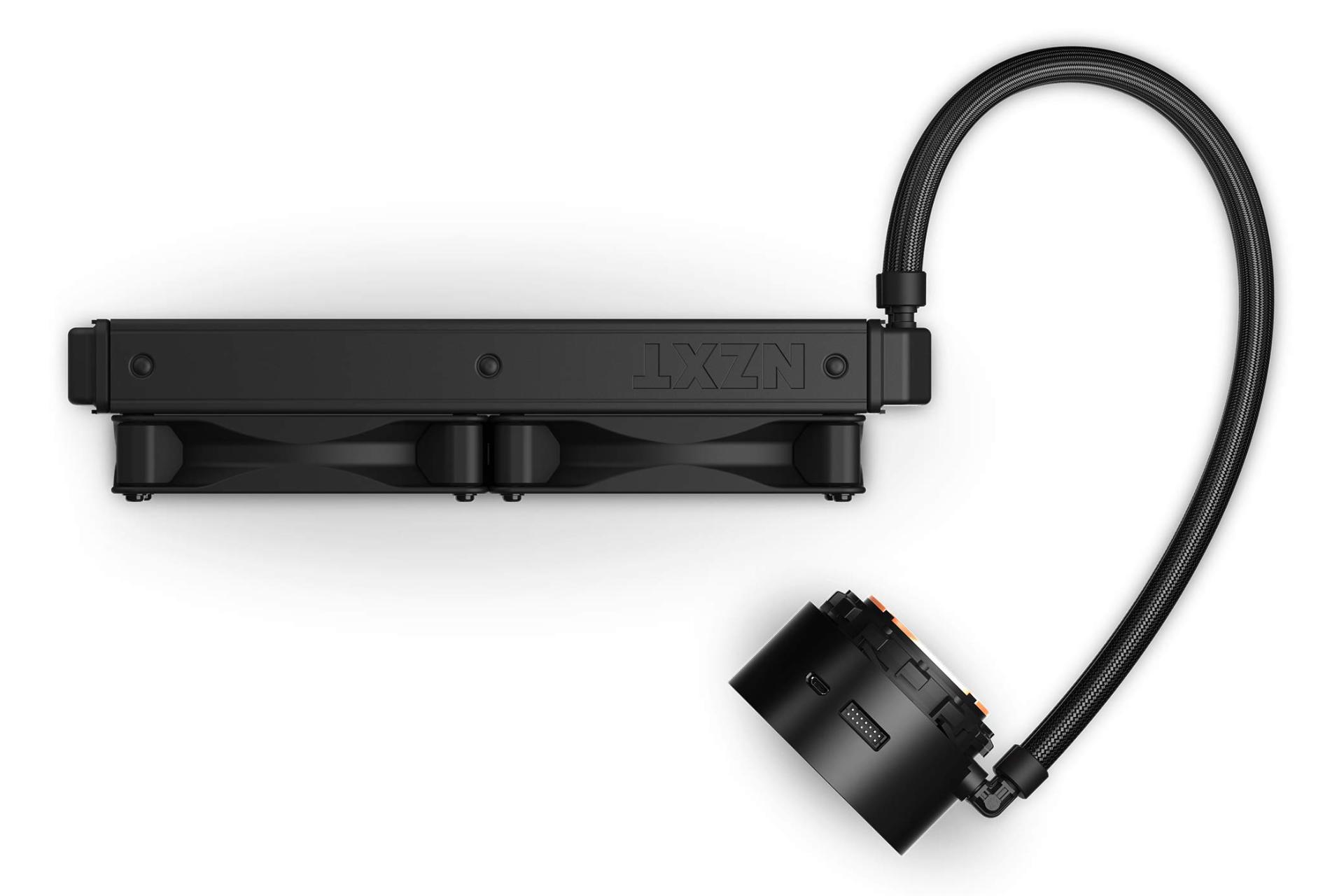 نمای جانبی خنک کننده مایع ان زی ایکس تی Kraken Z53 RGB