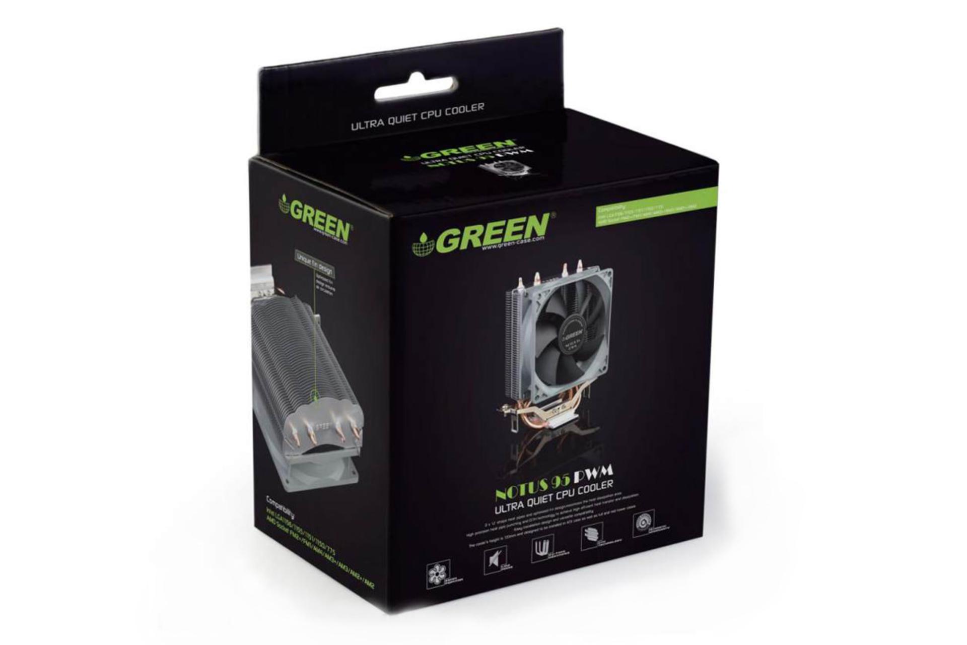 جعبه خنک کننده پردازنده گرین NOTUS 95-PWM