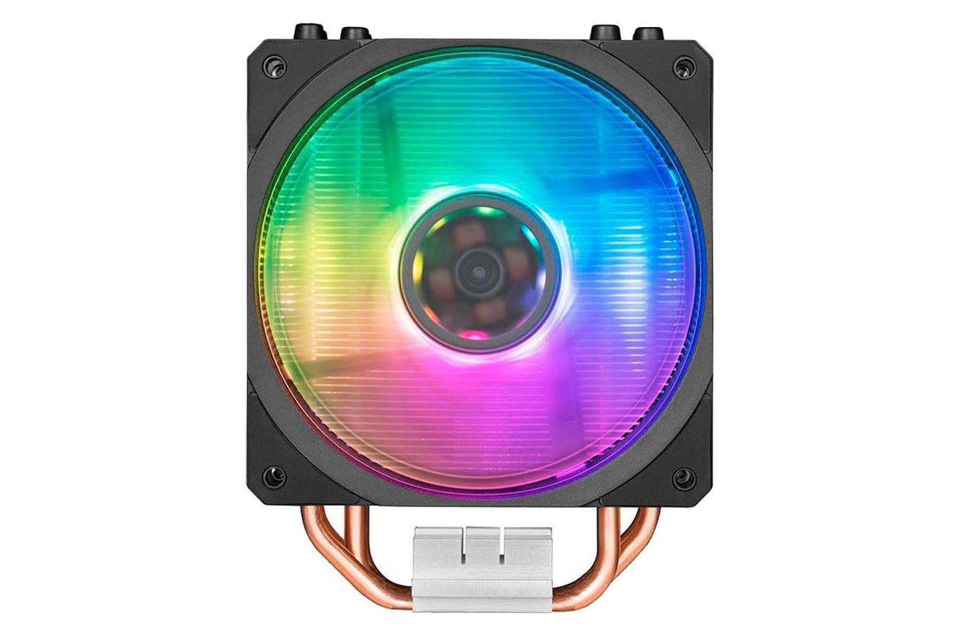 نمای روبرو خنک کننده پردازنده کولر مستر HYPER 212 SPECTRUM RGB