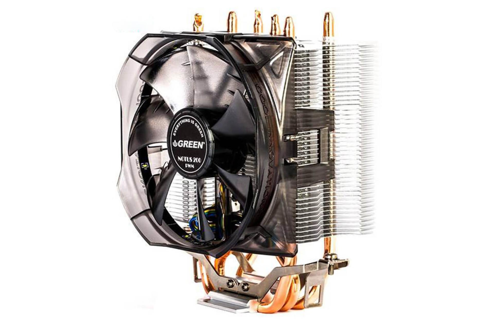 مرجع متخصصين ايران نماي جانبي خنك كننده پردازنده گرين NOTUS 95-PWM