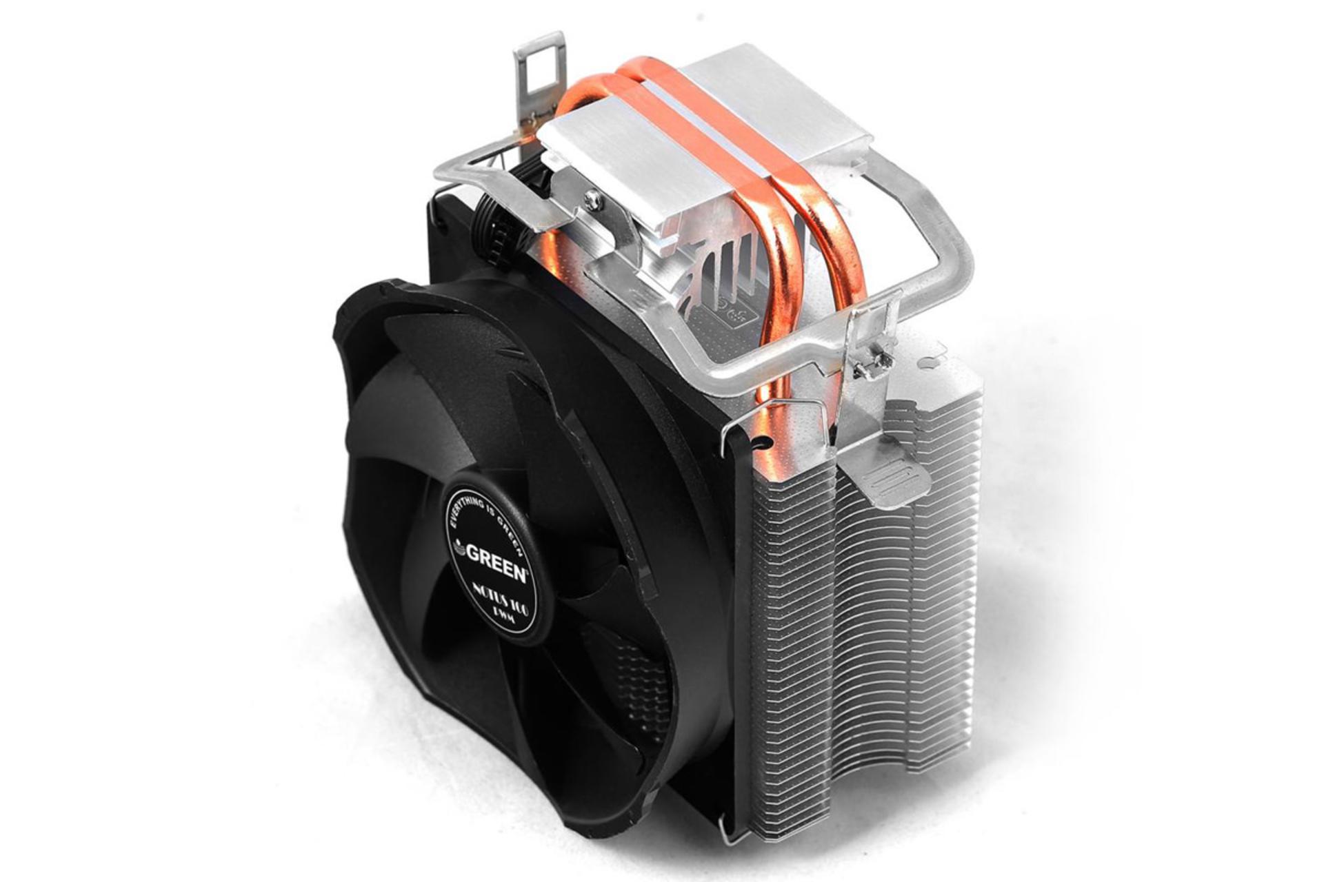 نمای جانبی خنک کننده پردازنده گرین NOTUS 100-PWM