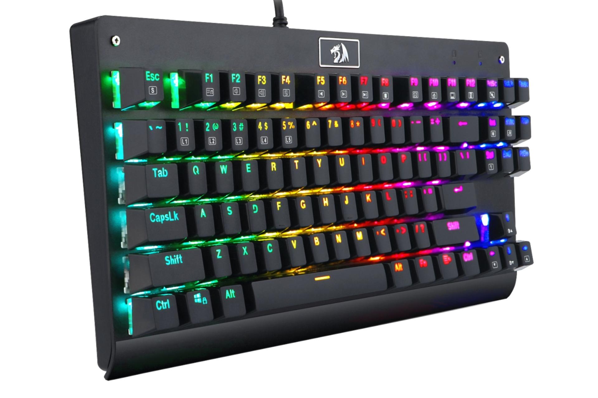 نمای جانبی چپ کیبورد ردراگون Redragon K568 RGB Dark Avenger