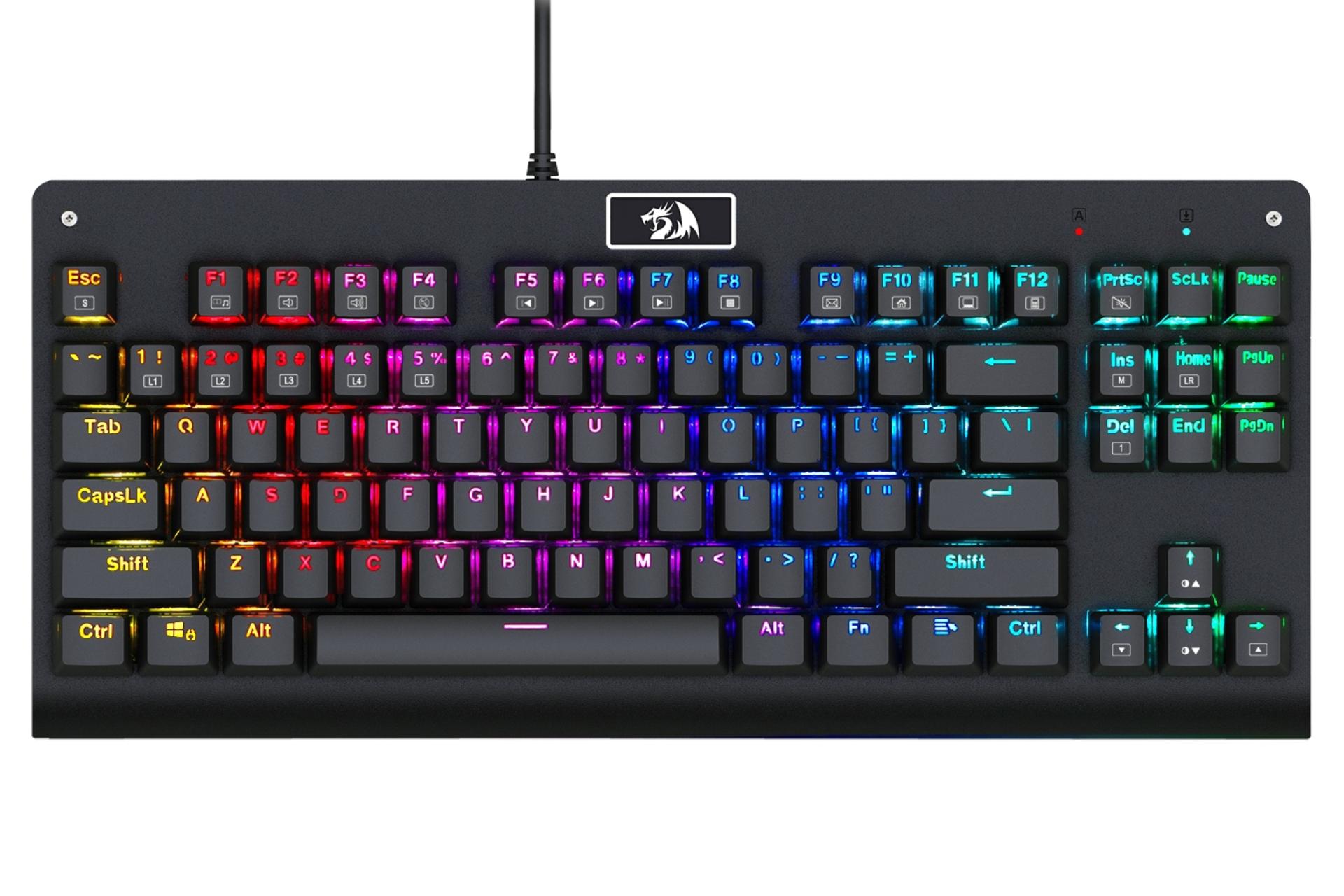 مرجع متخصصين ايران نماي روبرو كيبورد ردراگون Redragon K568 RGB Dark Avenger