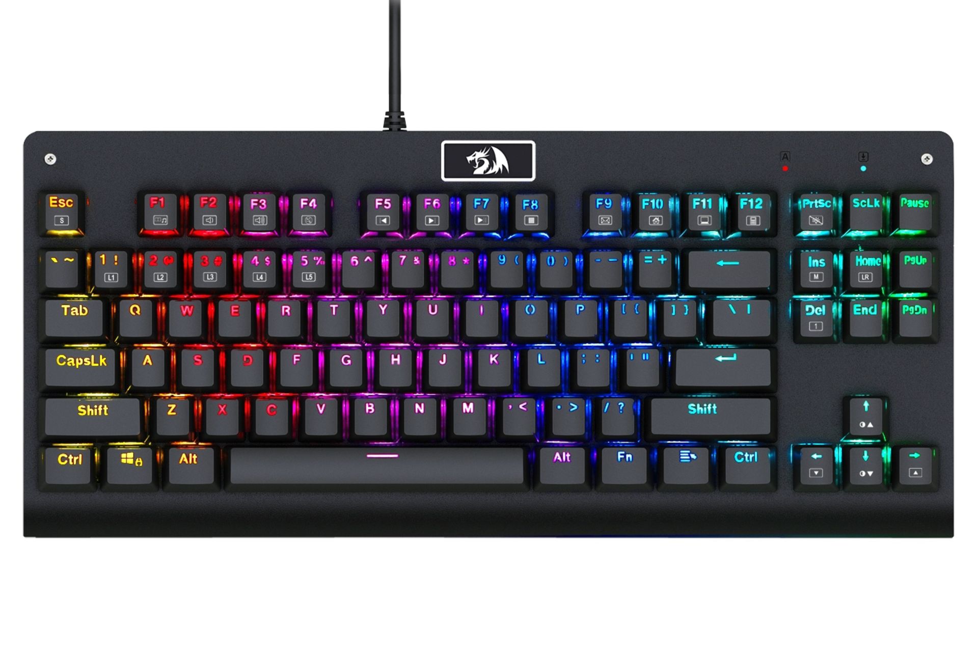 نمای روبرو کیبورد ردراگون Redragon K568 RGB Dark Avenger