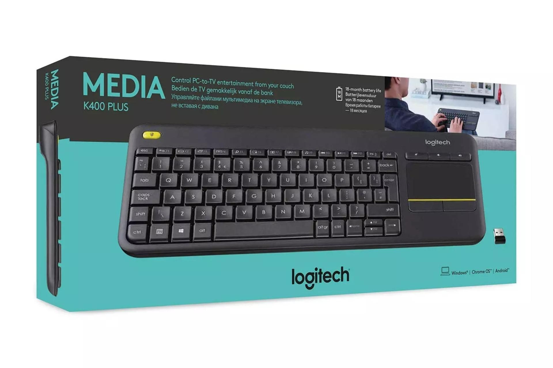 جعبه کیبورد Logitech K400 Plus