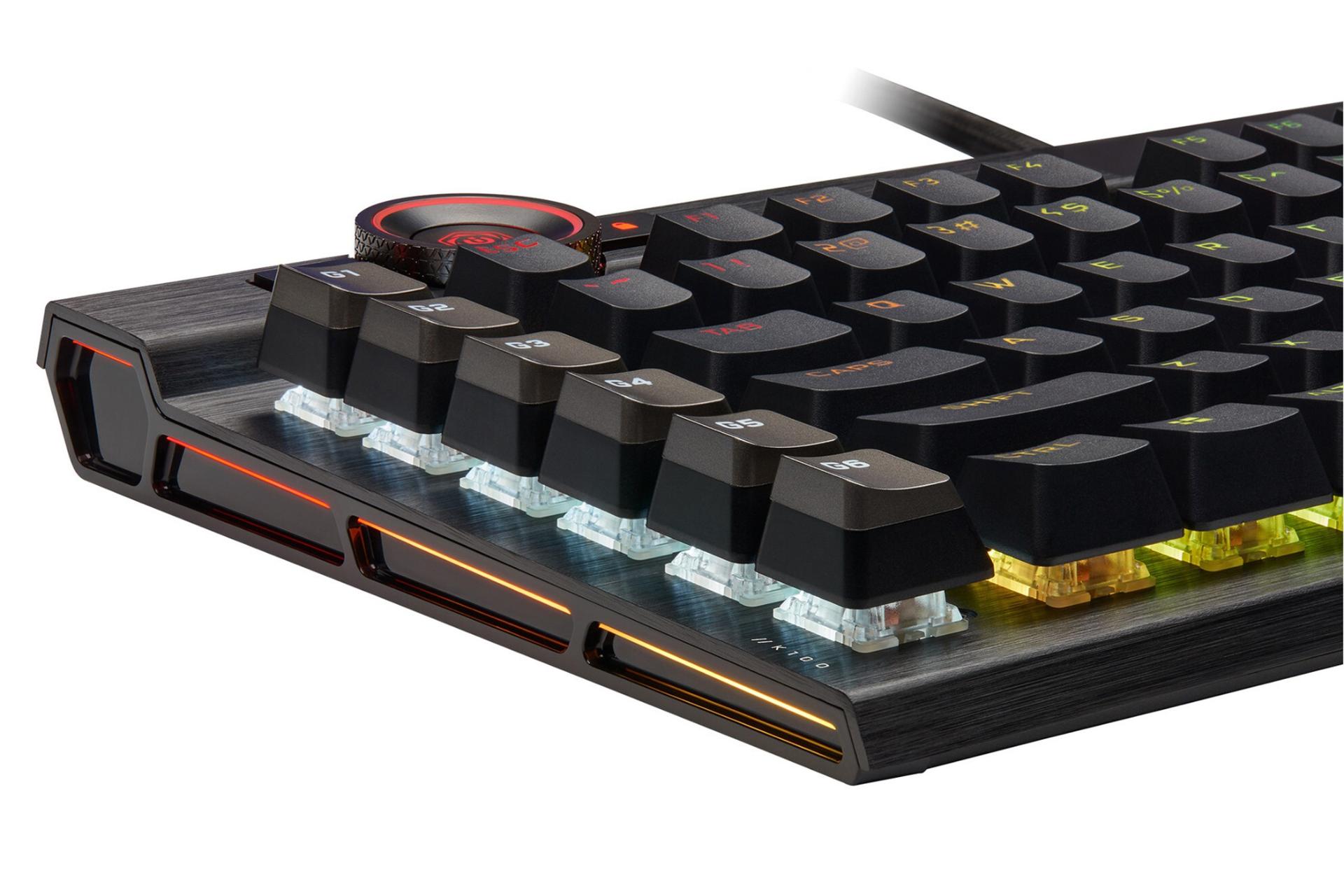 نمای کلیدهای کیبورد کورسیر K100-RGB-OPX