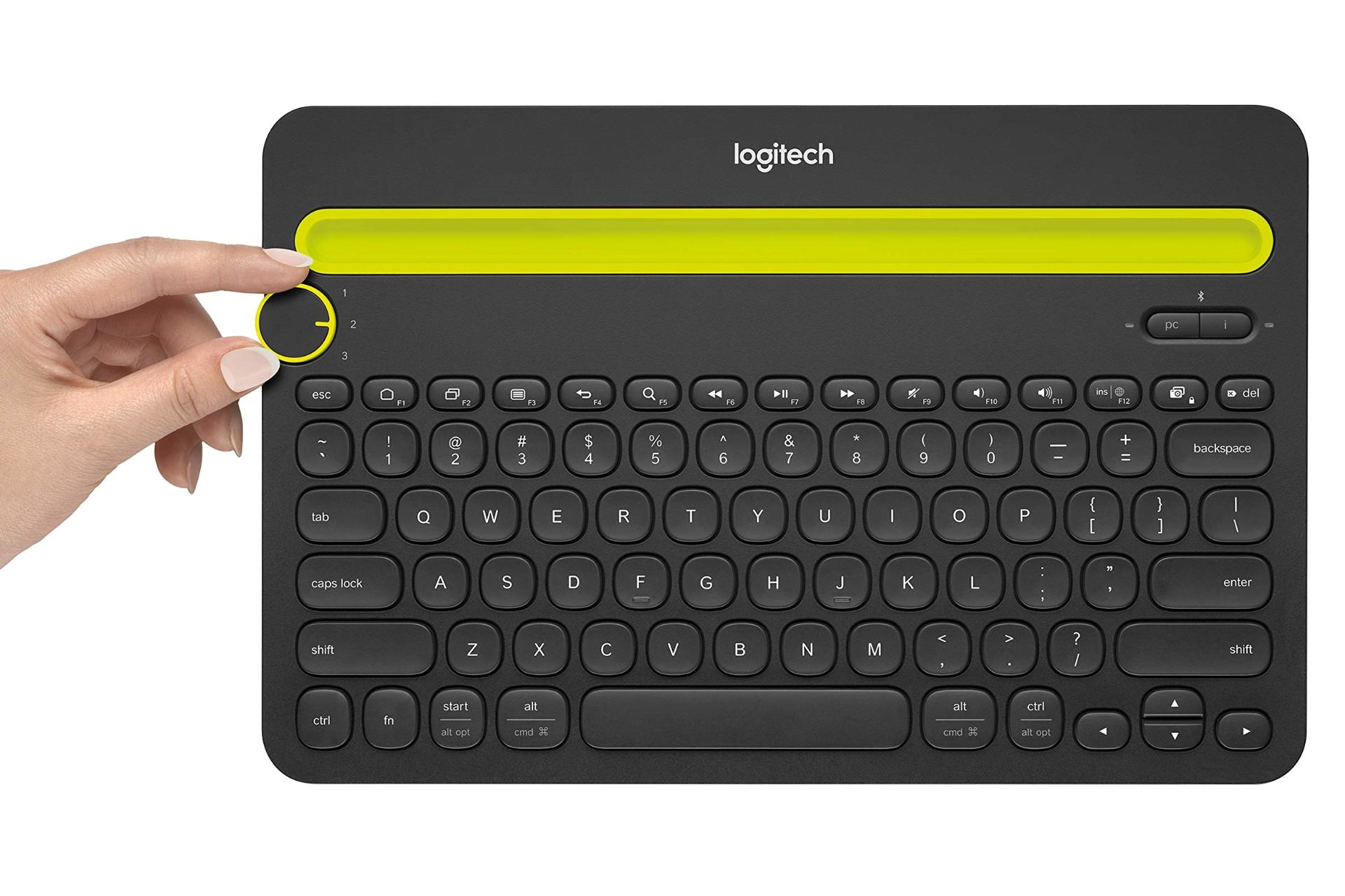 غلتک تغییر دستگاه کیبورد لاجیتک Logitech K480 مشکی
