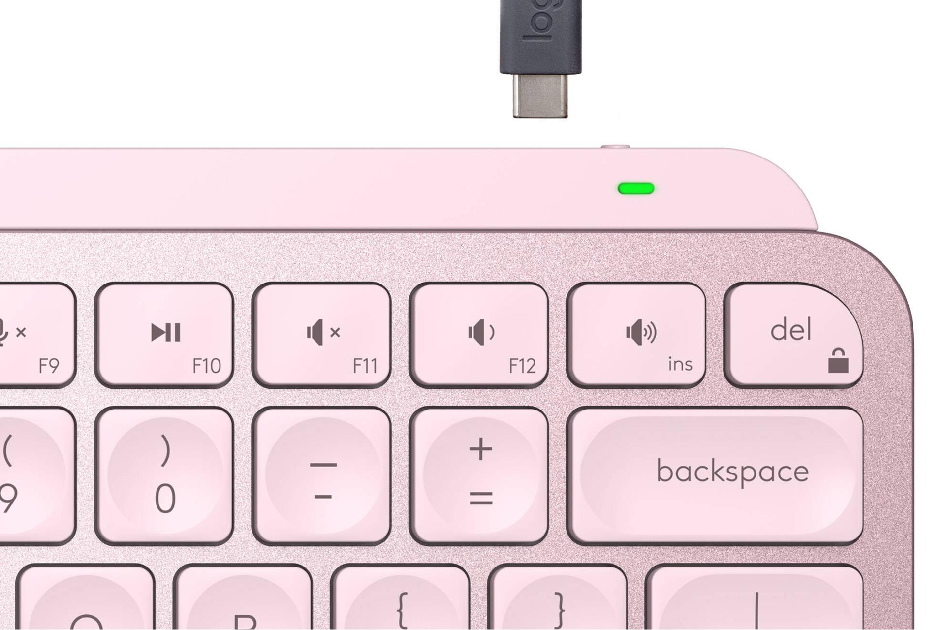 درگاه Type-C کیبورد لاجیتک MX Keys Mini