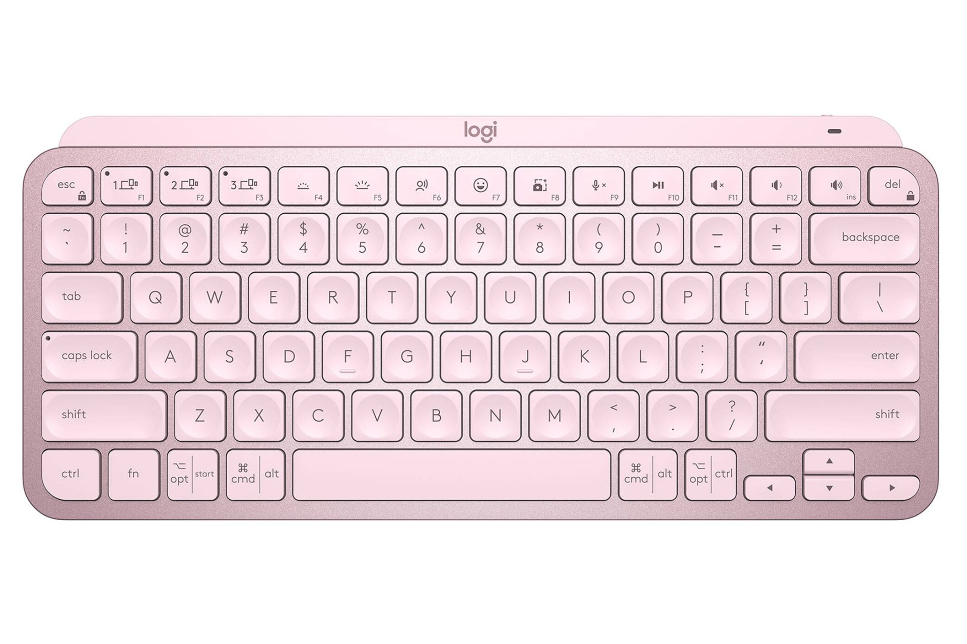 نمای روبرو کیبورد لاجیتک MX Keys Mini