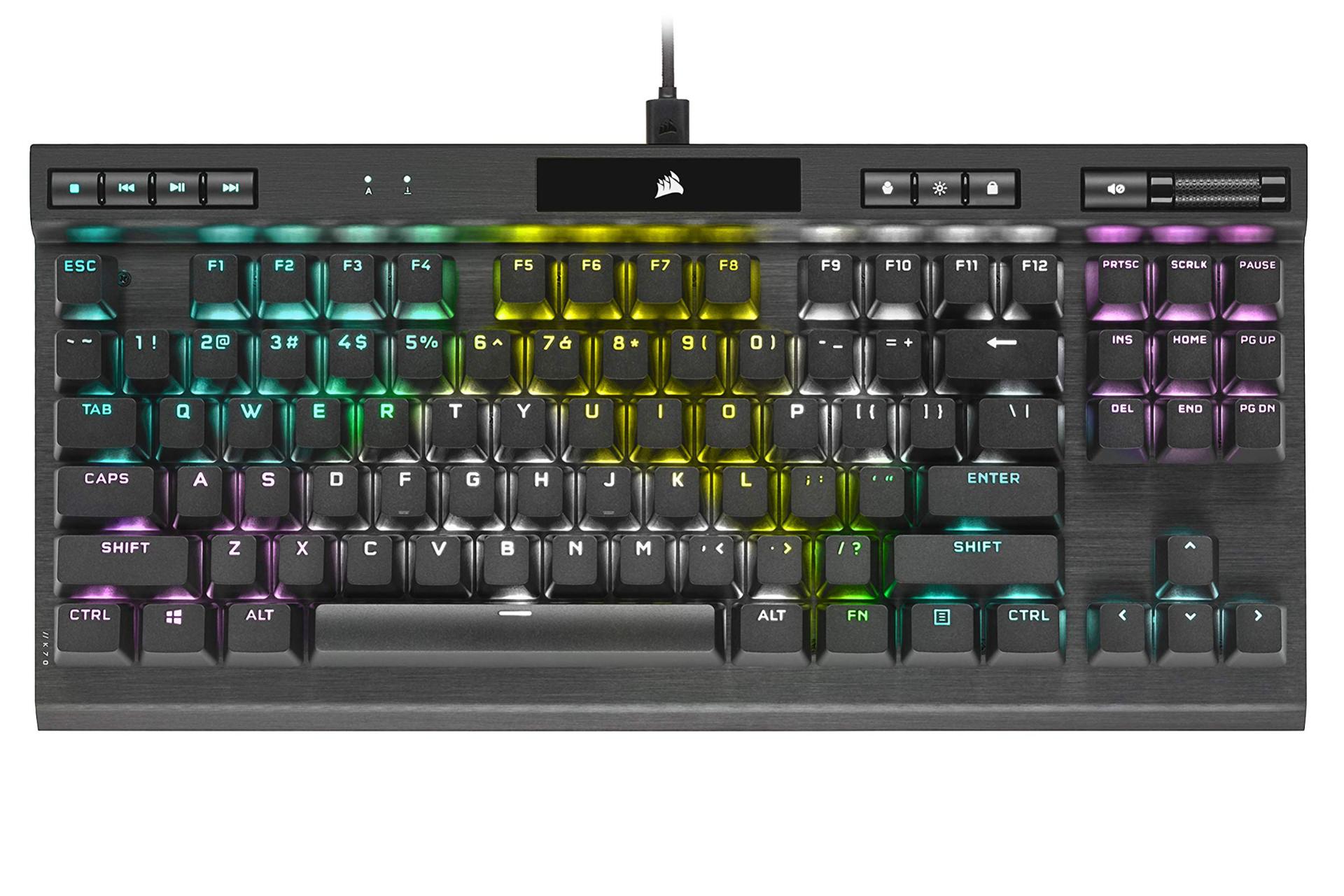 نمای روبرو کیبورد کورسیر K70 RGB CHAMPION Series