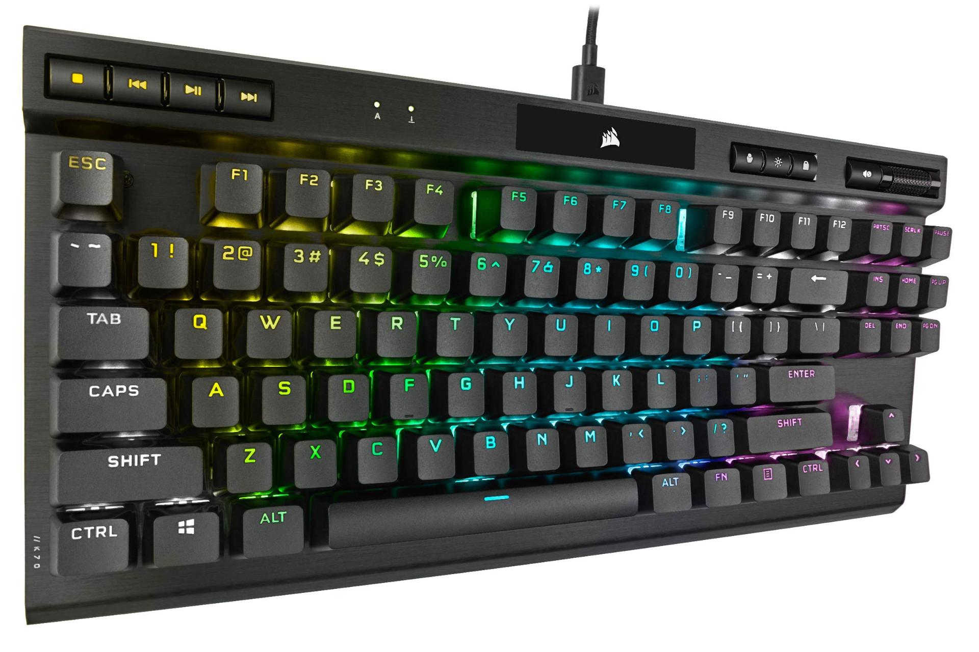 نمای چپ کیبورد کورسیر K70 RGB CHAMPION Series