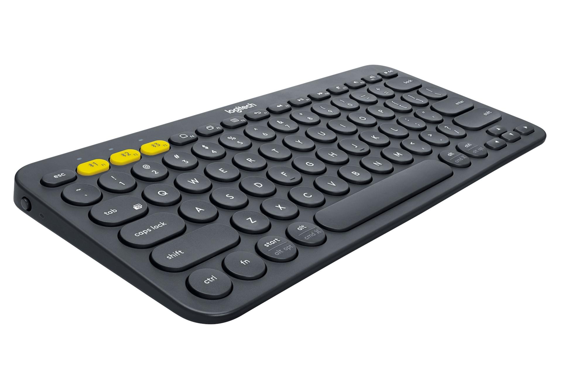 نمای چپ کیبورد لاجیتک Logitech K380 مشکی