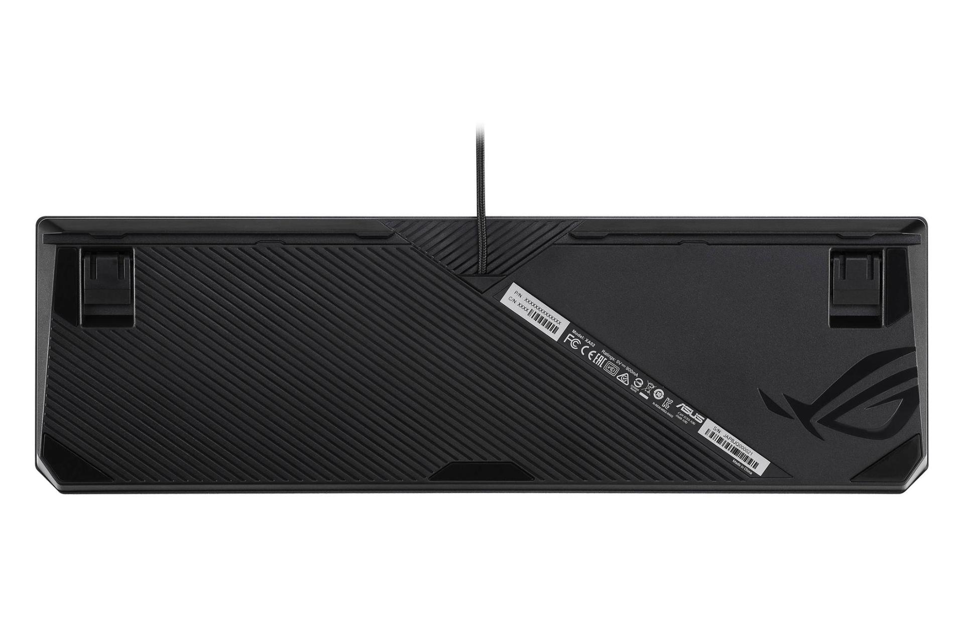 نمای پشت کیبورد گیمینگ Asus ROG Strix Scope Deluxe