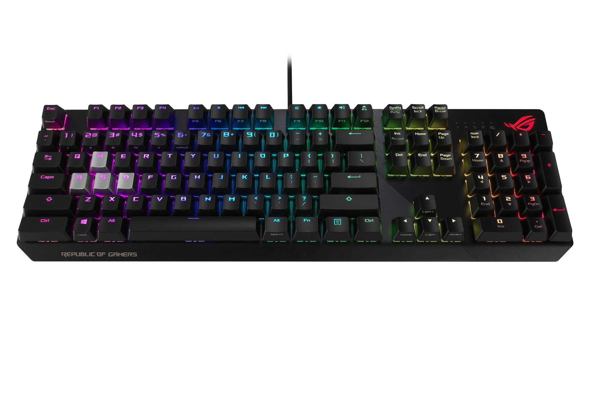 نمای بالا کیبورد ایسوس راگ استریکس Scope Deluxe