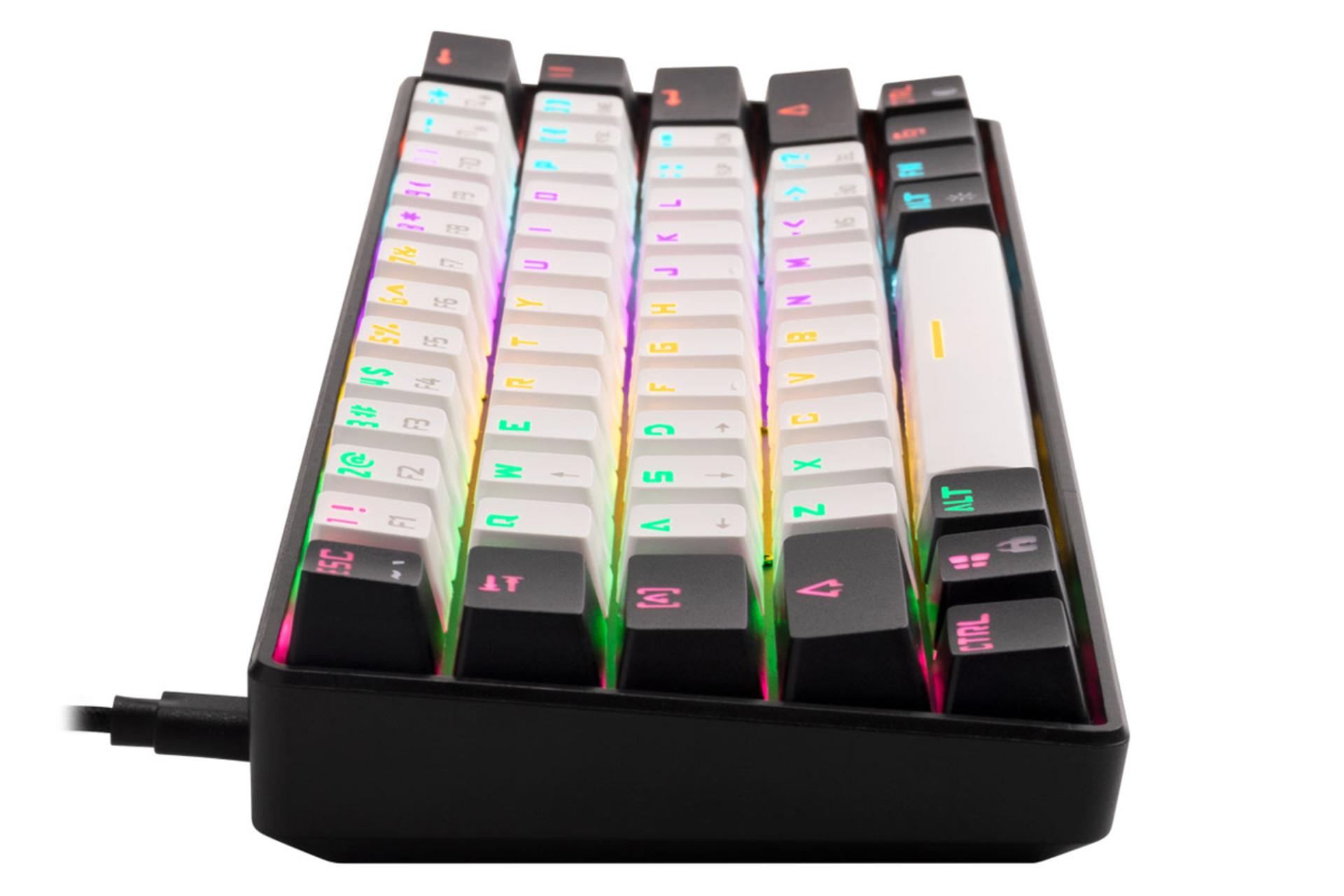 کیبورد گیم دیاس GAMDIAS AURA GK2 نمای کنار