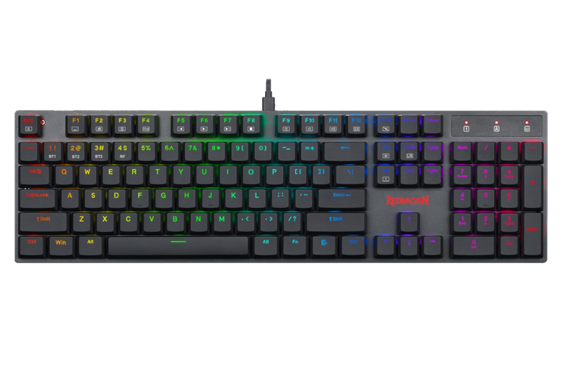 نمای روبرو کیبورد ردراگون Static X K535P