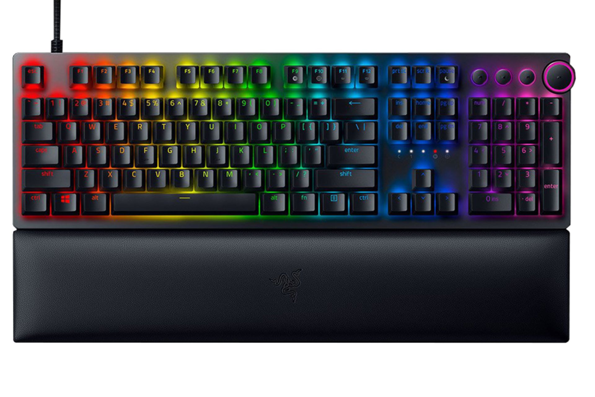 نمای روبرو کیبورد ریزر Huntsman V2