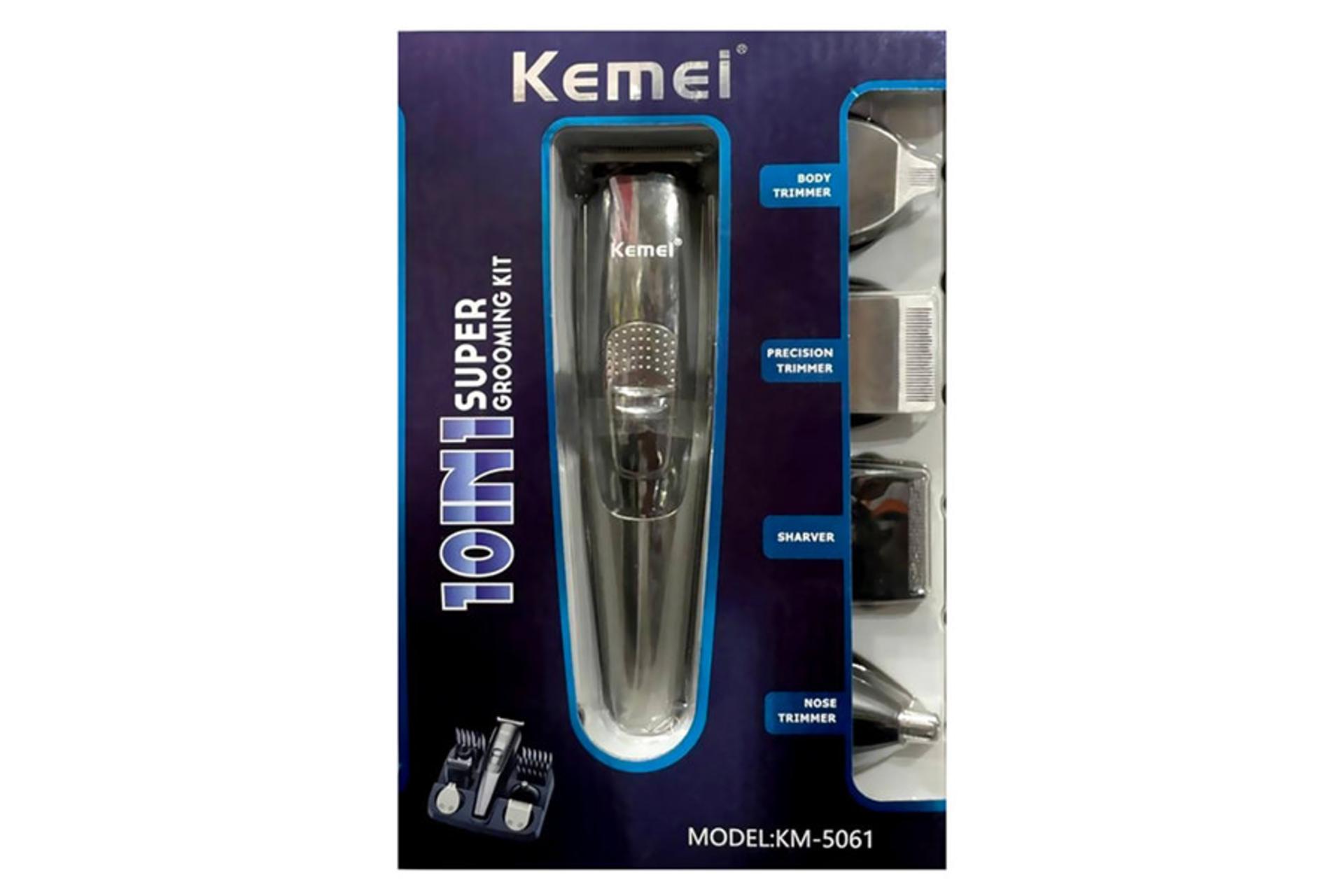 ماشین اصلاح و ریش تراش کیمی Kemei KM-5061 بسته بندی