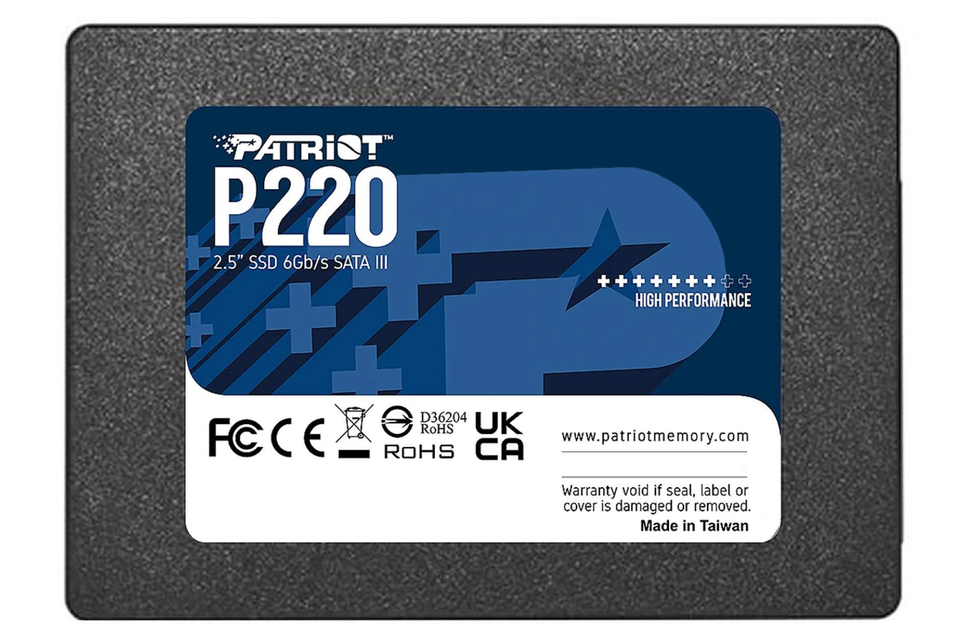 SSD پاتریوت P220 SATA 2.5 Inch ظرفیت 128 گیگابایت