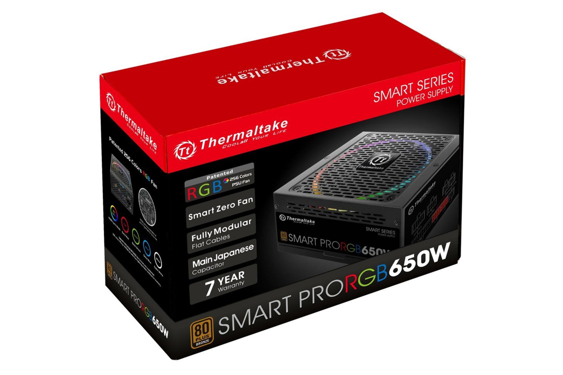 جعبه پاور کامپیوتر ترمالتیک Smart Pro RGB 650W Bronze با توان 650 وات