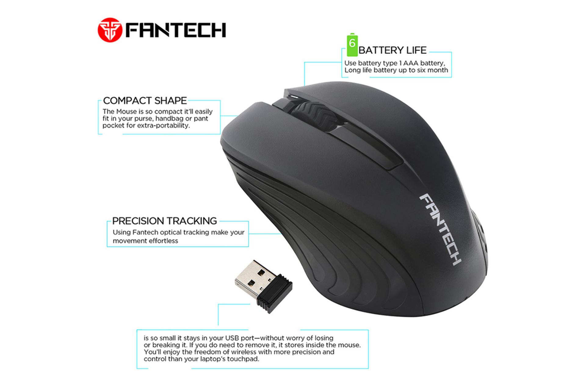 مشخصات ماوس فنتک Fantech W189