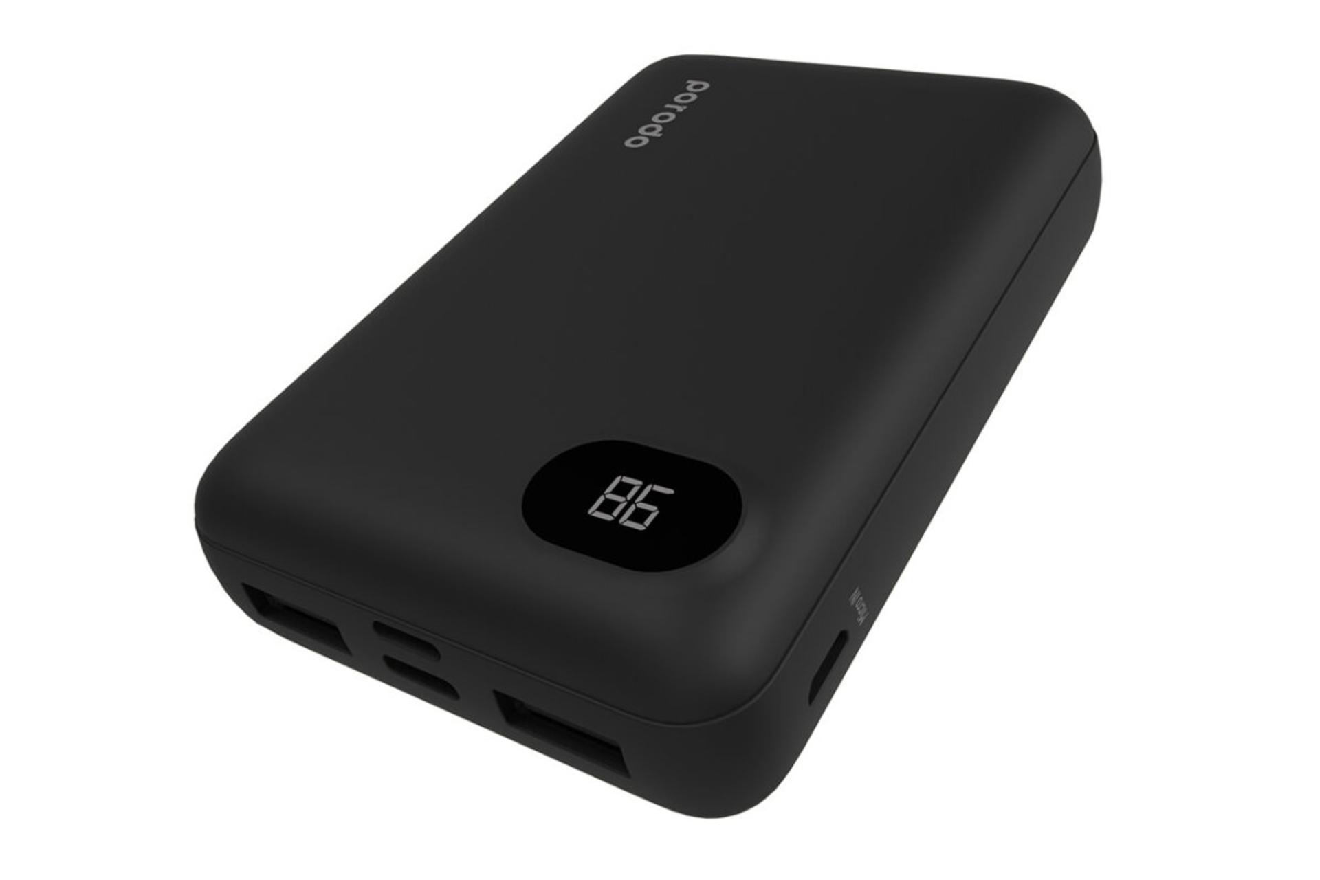 نمایشگر LED پاور بانک پرودو PBFCH002 با ظرفیت 10000 میلی‌آمپر ساعت