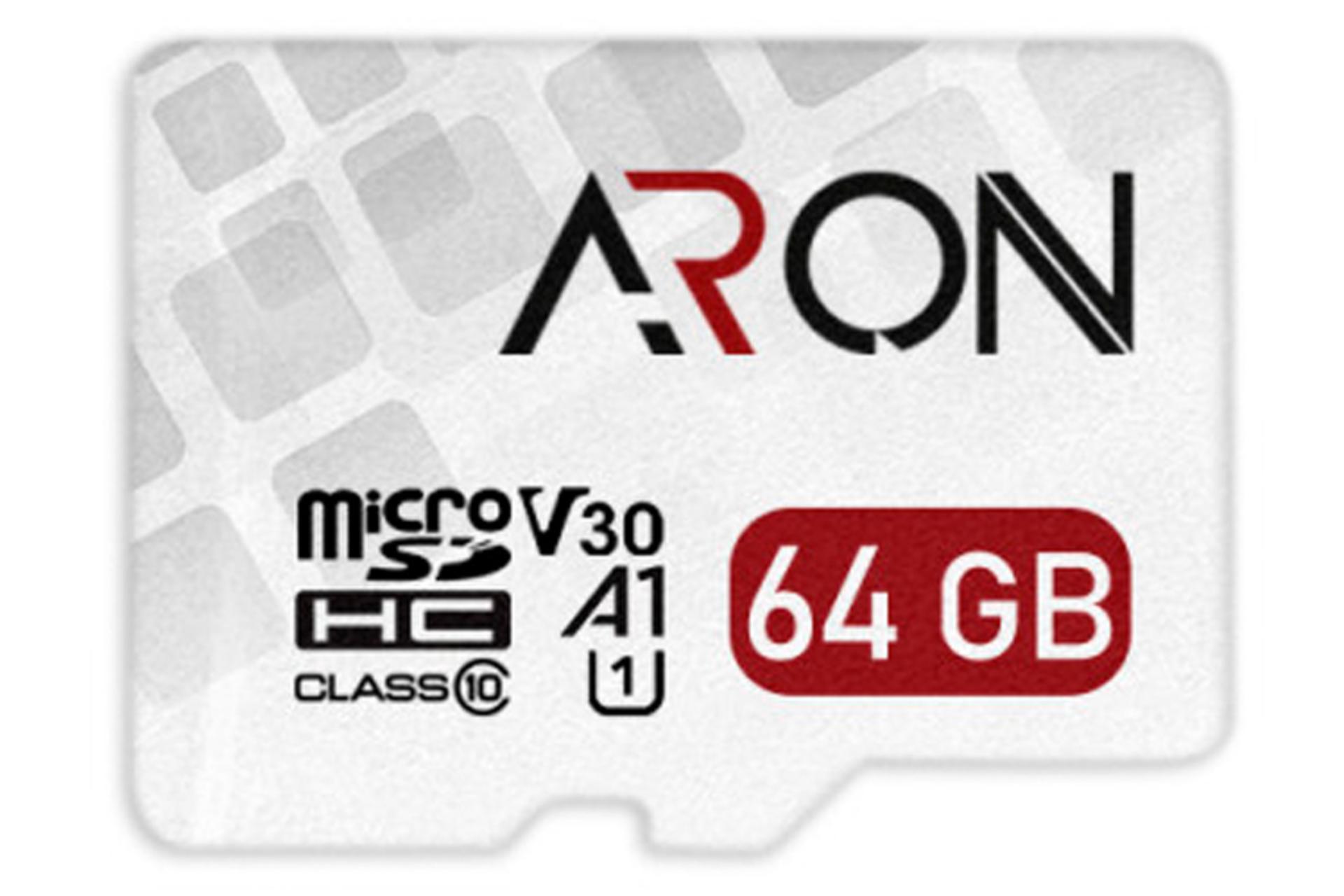 آرون microSDXC با ظرفیت 64 گیگابایت مدل Pro V30 A1 کلاس 10