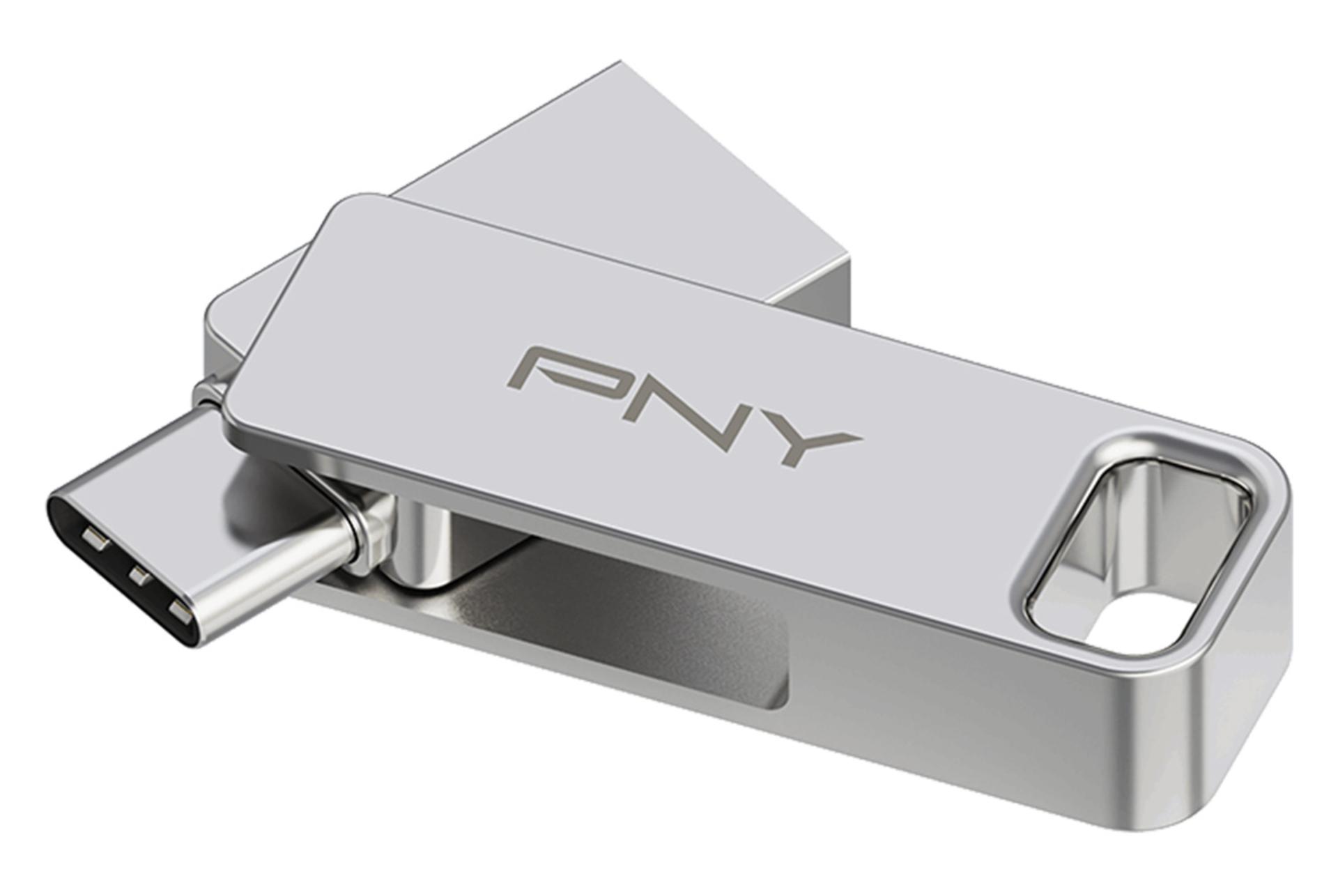 نمای کناری فلش مموری پی ان وای PNY DUO LINK Dual 256GB