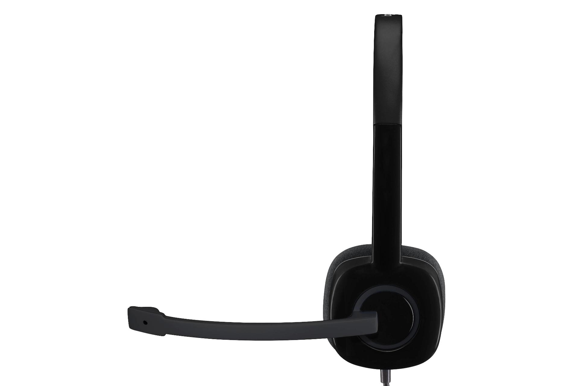 نمای کناری هدست لاجیتک Logitech H151 مشکی