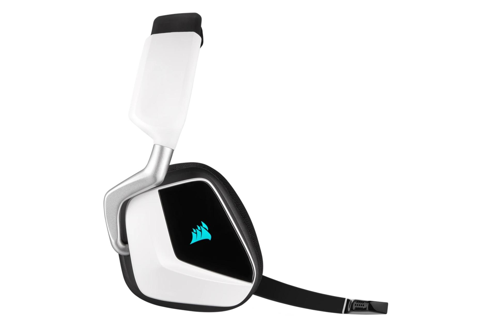 نمای کناری راست هدست گیمینگ کورسیر VOID RGB الیت وایرلس Corsair VOID RGB Elite Wireless سفید