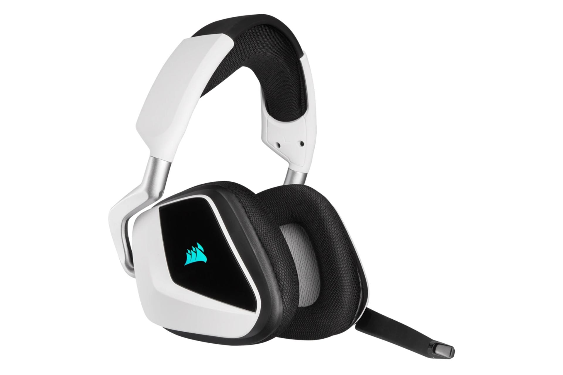 نمای راست هدست گیمینگ کورسیر VOID RGB الیت وایرلس Corsair VOID RGB Elite Wireless سفید