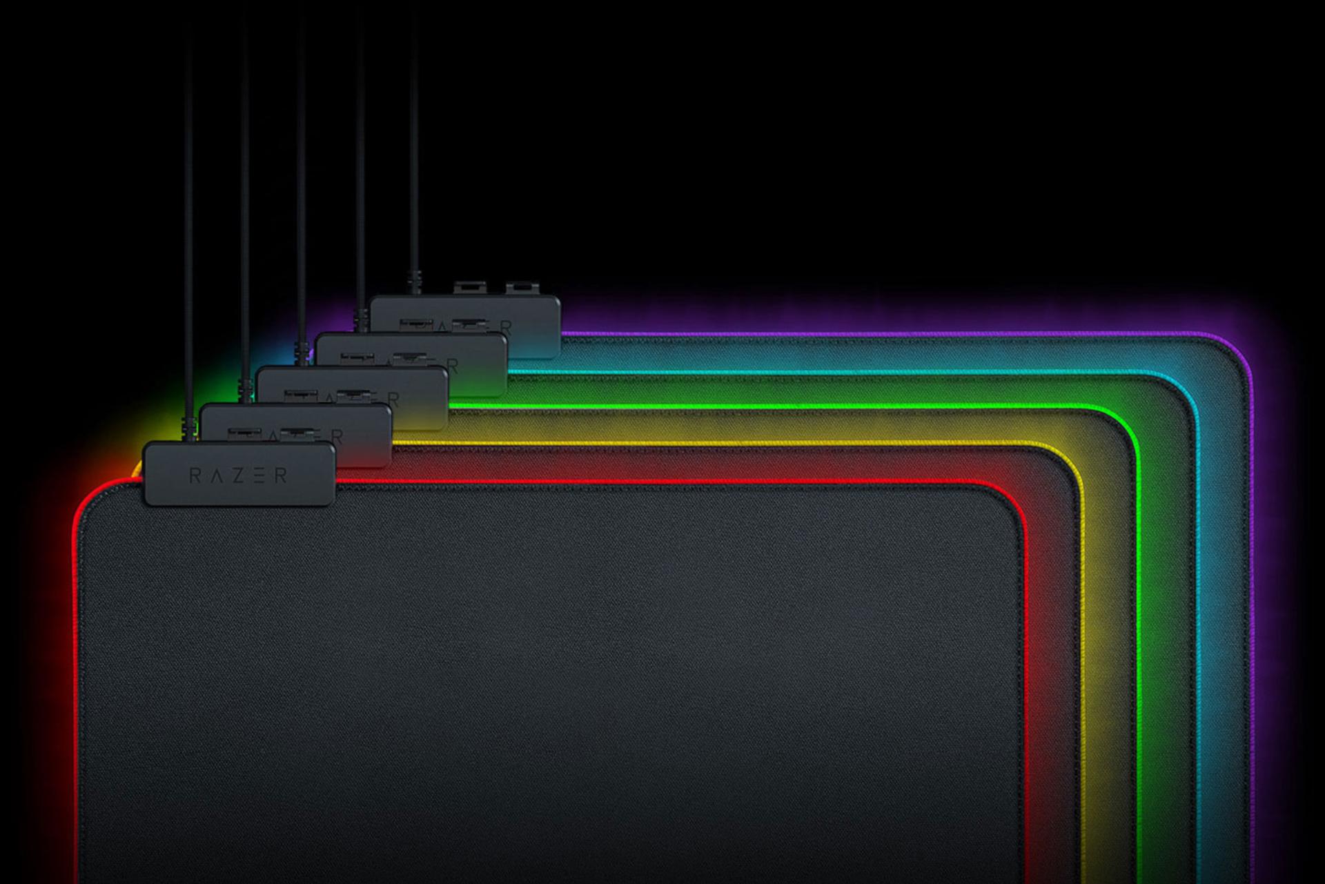 نمای نورهای متفاوت RGB ماوس پد ریزر Goliathus Chroma