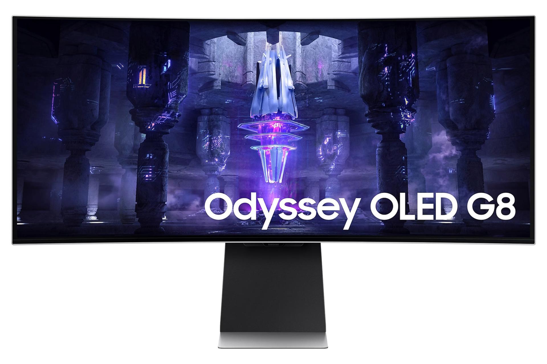 مرجع متخصصين ايران مانيتور سامسونگ 34 اينچ مدل Odyssey G8 OLED S34BG850 نماي جلو