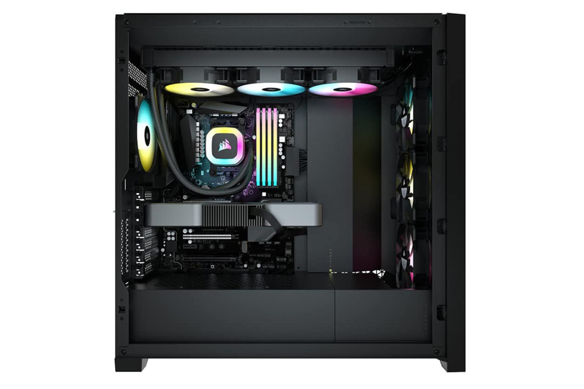 خنک کننده مایع کورسیر H150 RGB داخل کیس