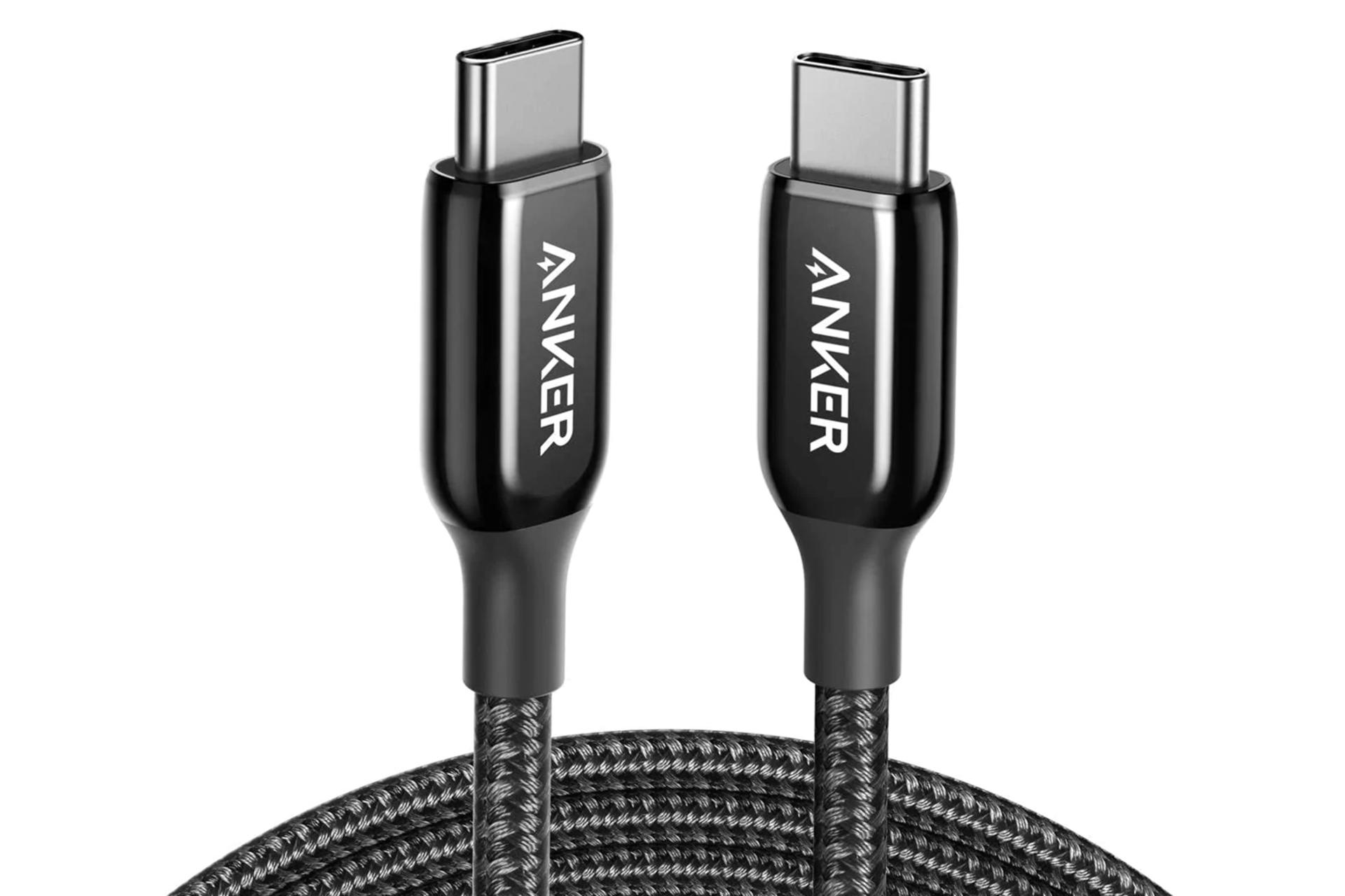 مرجع متخصصين ايران كابل شارژ USB انكر Type-C به Type-C مدل A8863 PowerLine+ III با طول 1.8 متر مشكي
