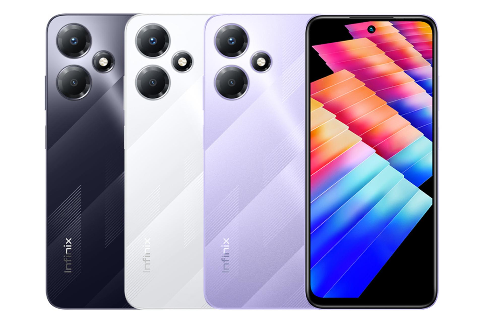 رنگ های مختلف Infinix Hot 30 Play NFC / گوشی موبایل Hot 30 پلی اینفینیکس نسخه NFC