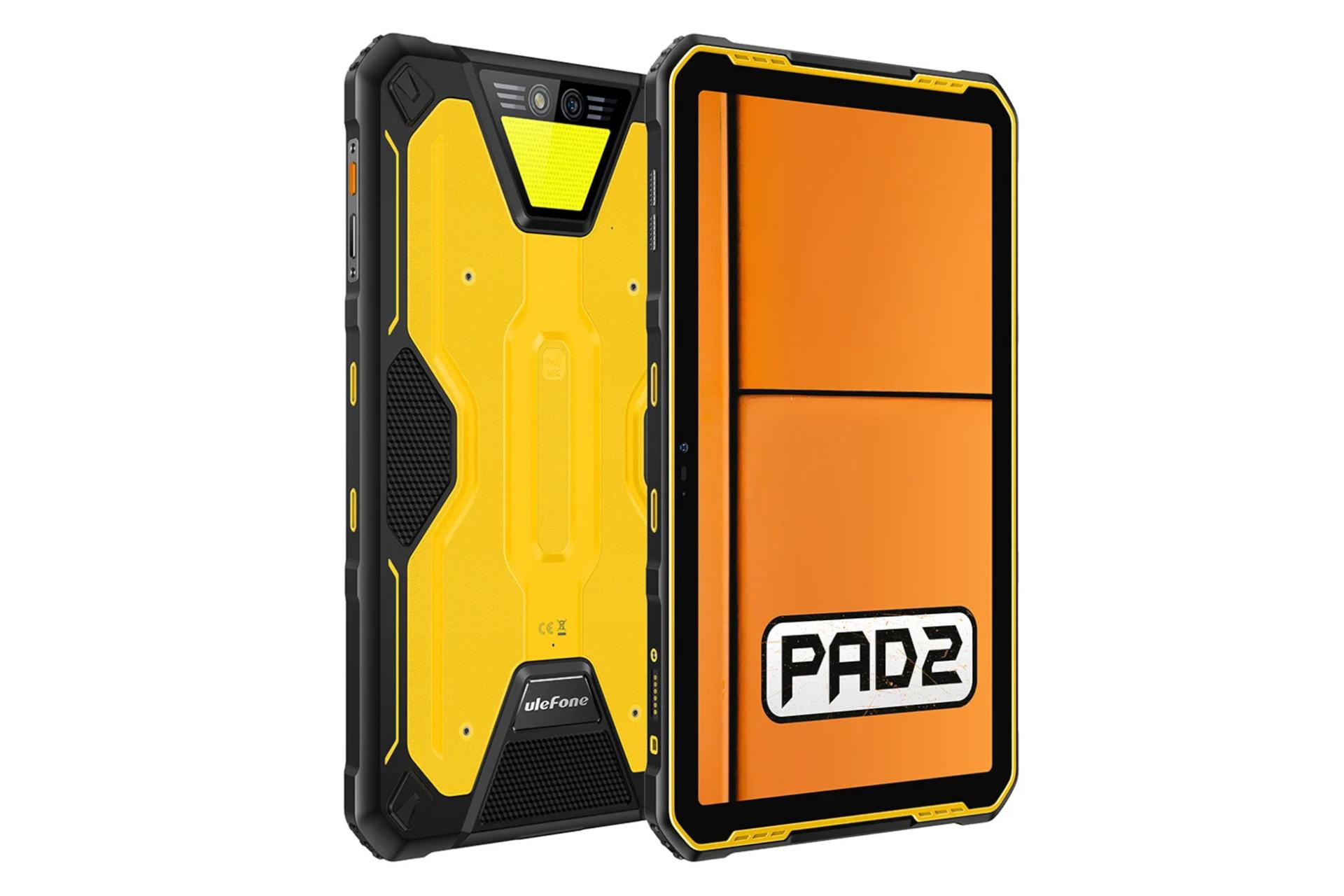 نمای کناری تبلت آرمور پد 2 یولفون / Ulefone Armor Pad 2 زرد